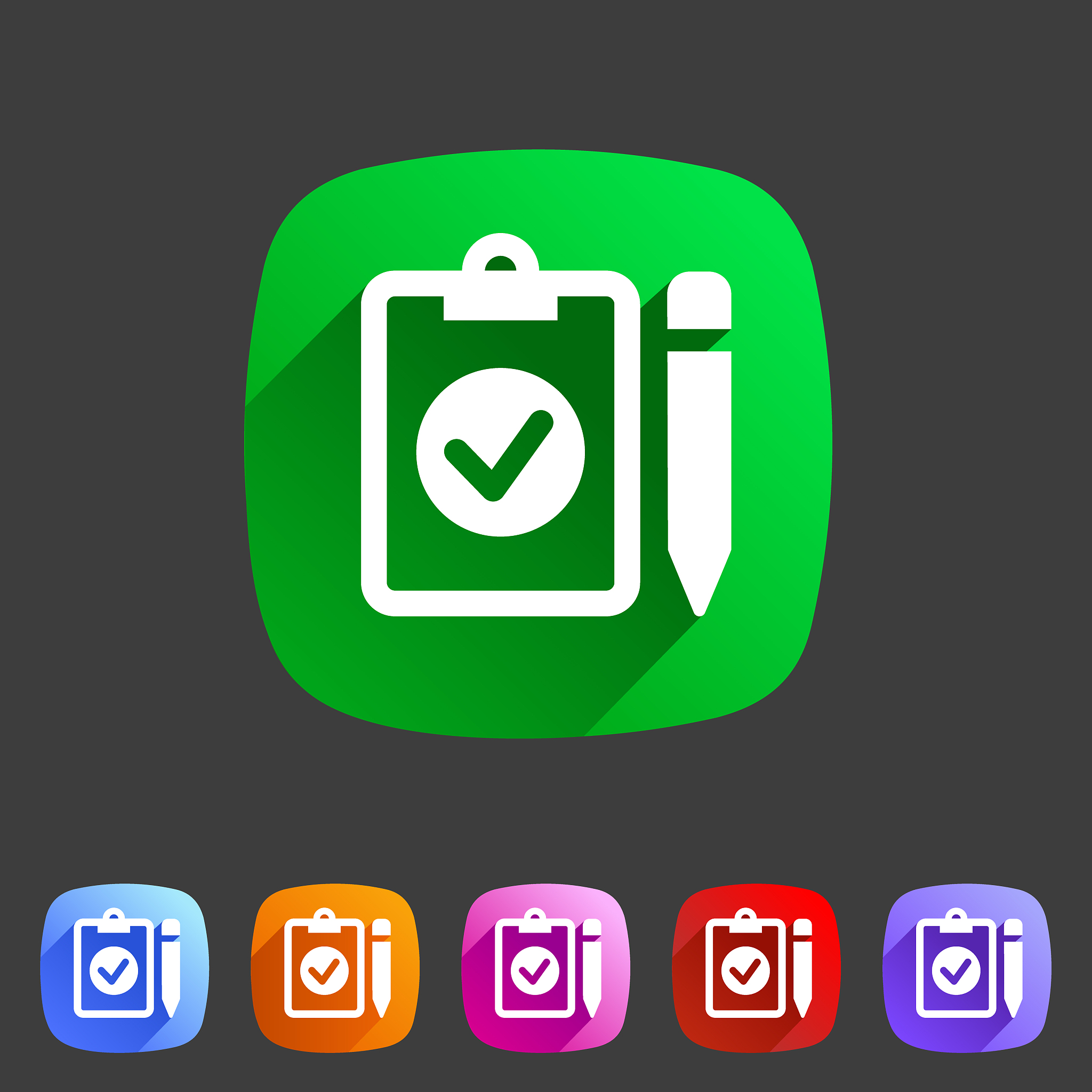 clipboard checklisticon flat web sign symbol logo