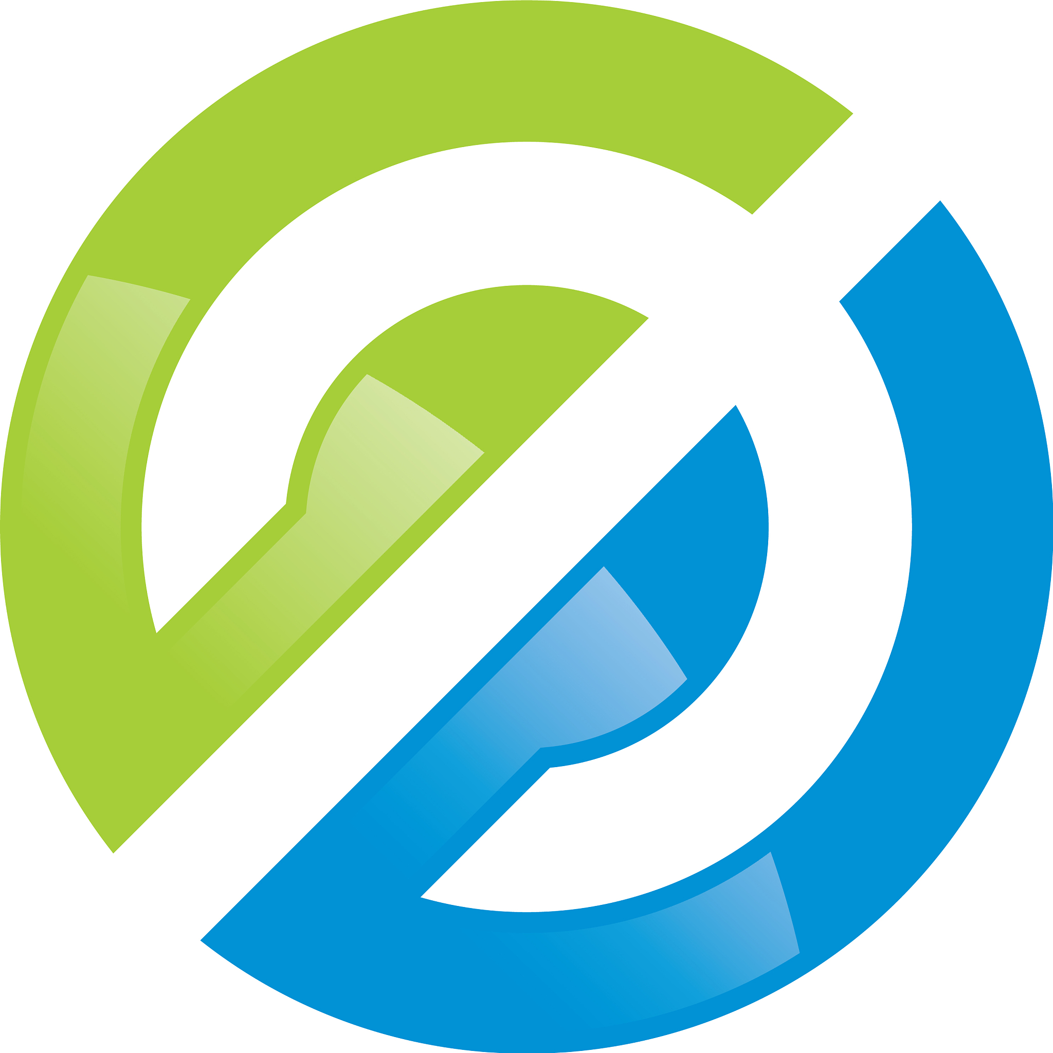 round technology colored abstract logo