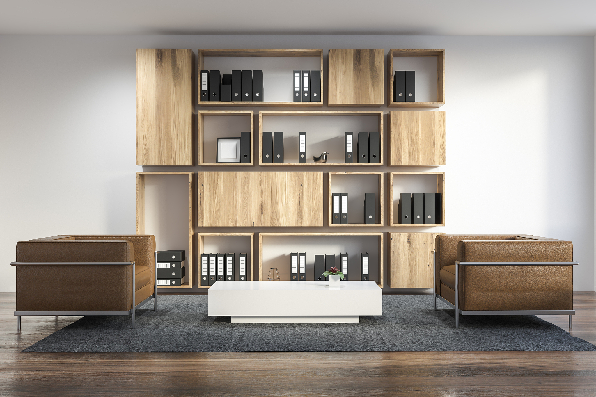 office waiting room with armchairs
