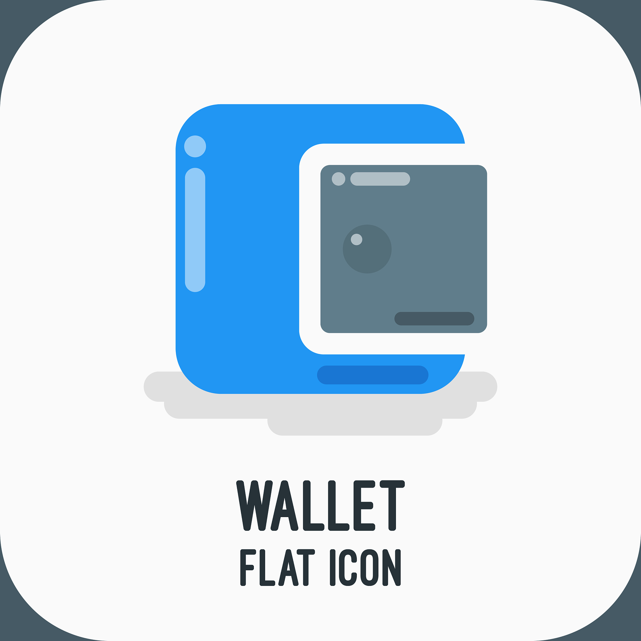 material design icon of wallet icon flat