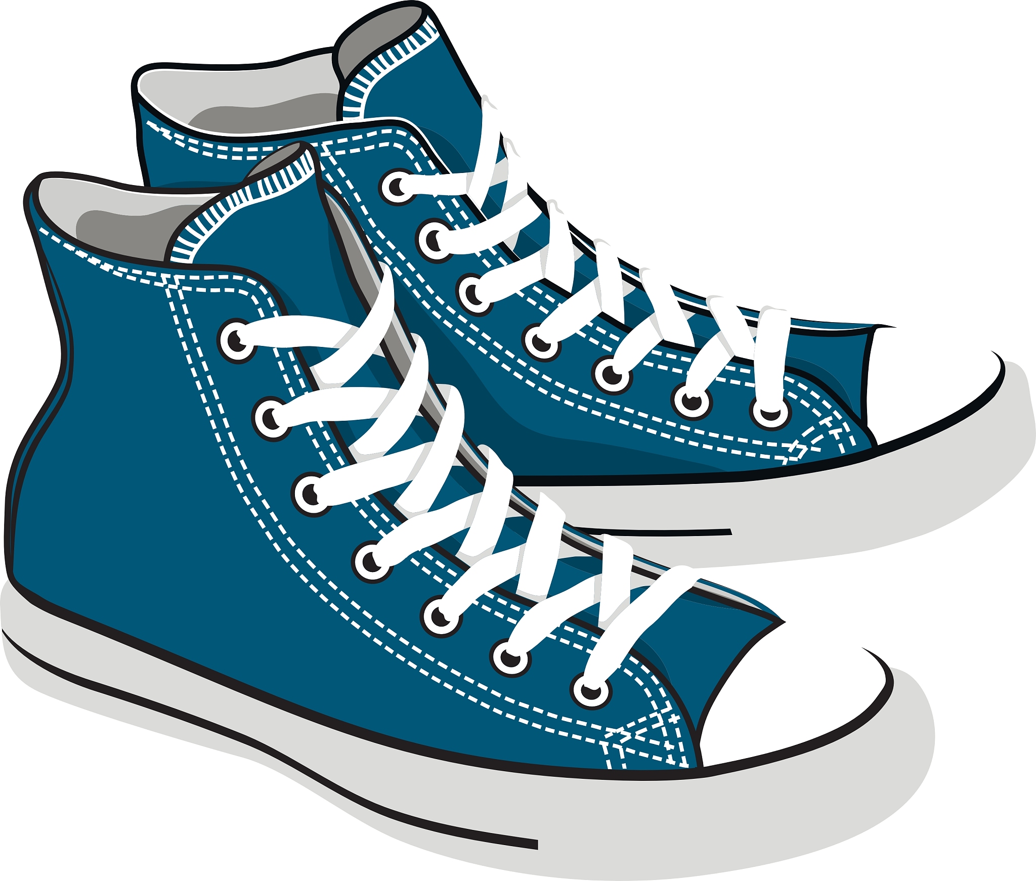 blue sneakers