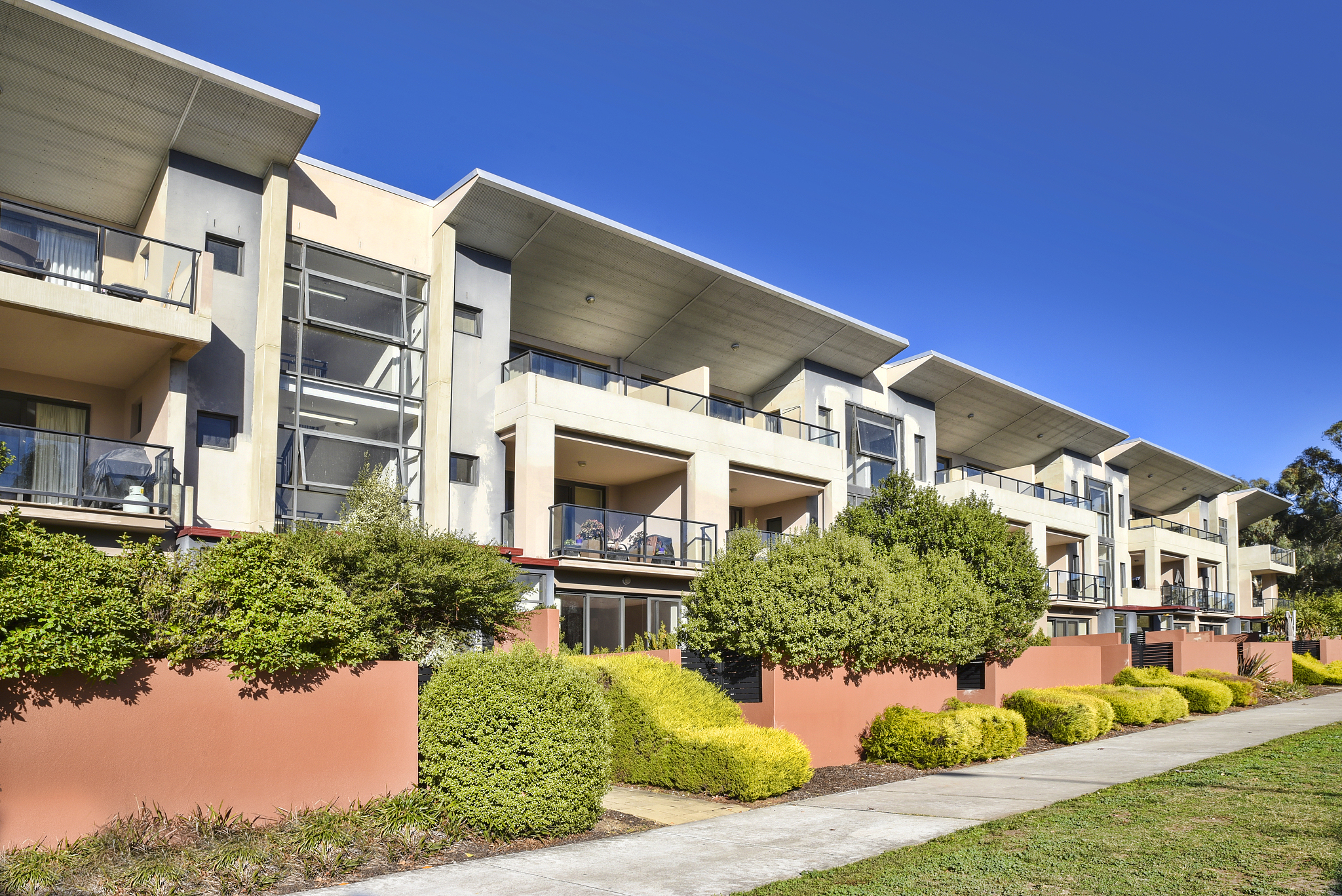 new residence buildings in tuggeranong, a young city in autumn