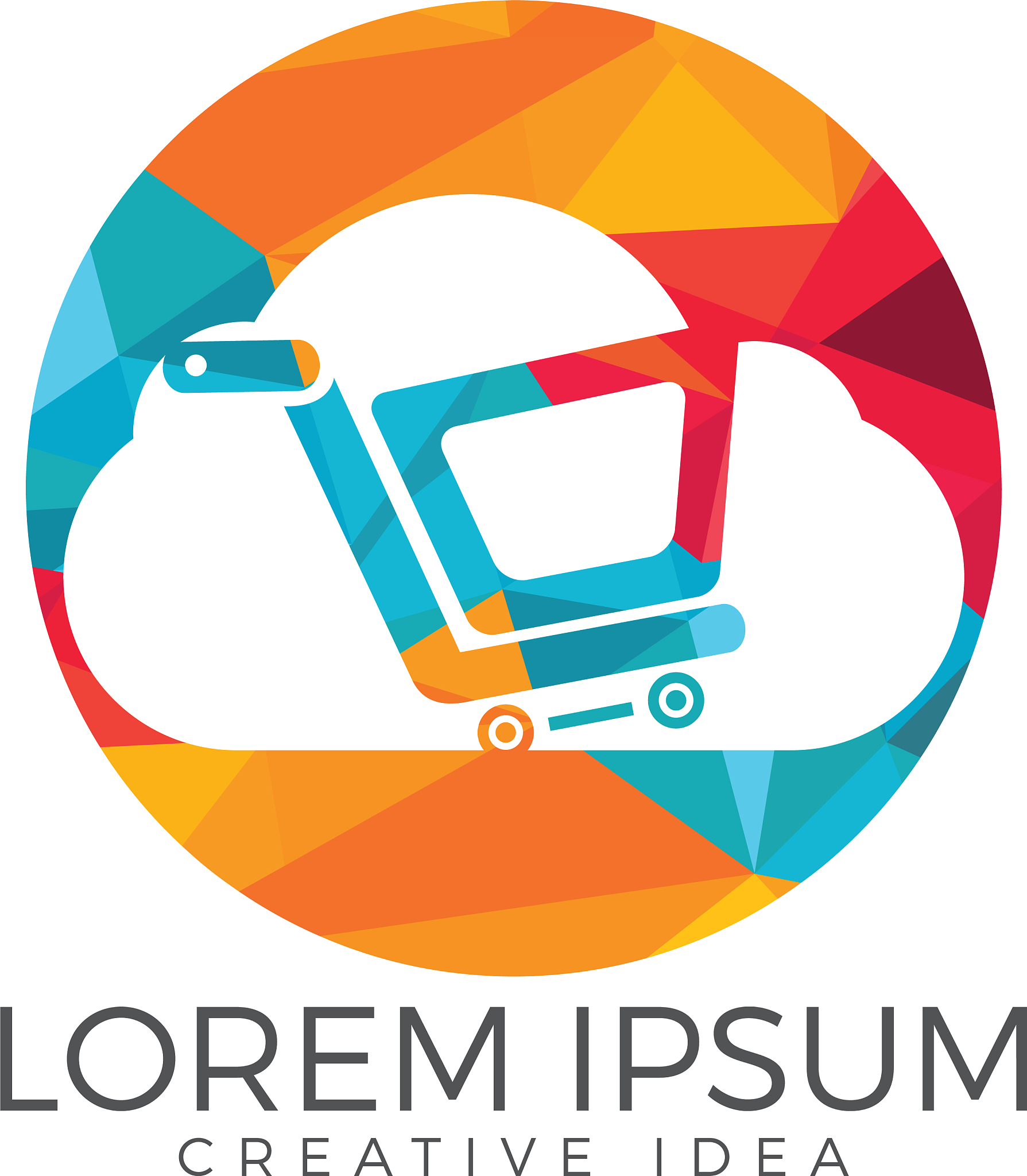 cloud shoping logo design