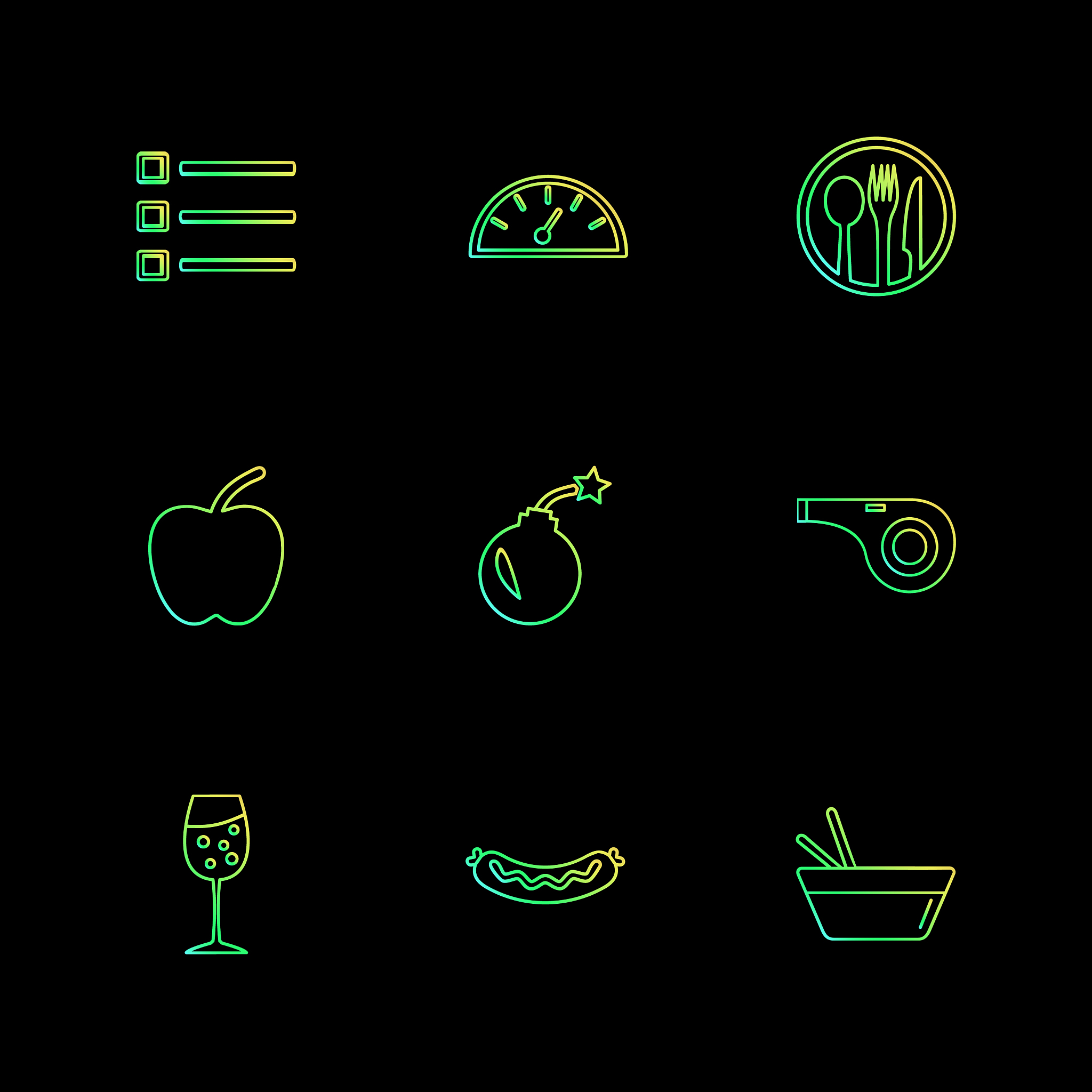 food health nutrious healthy eps icons set