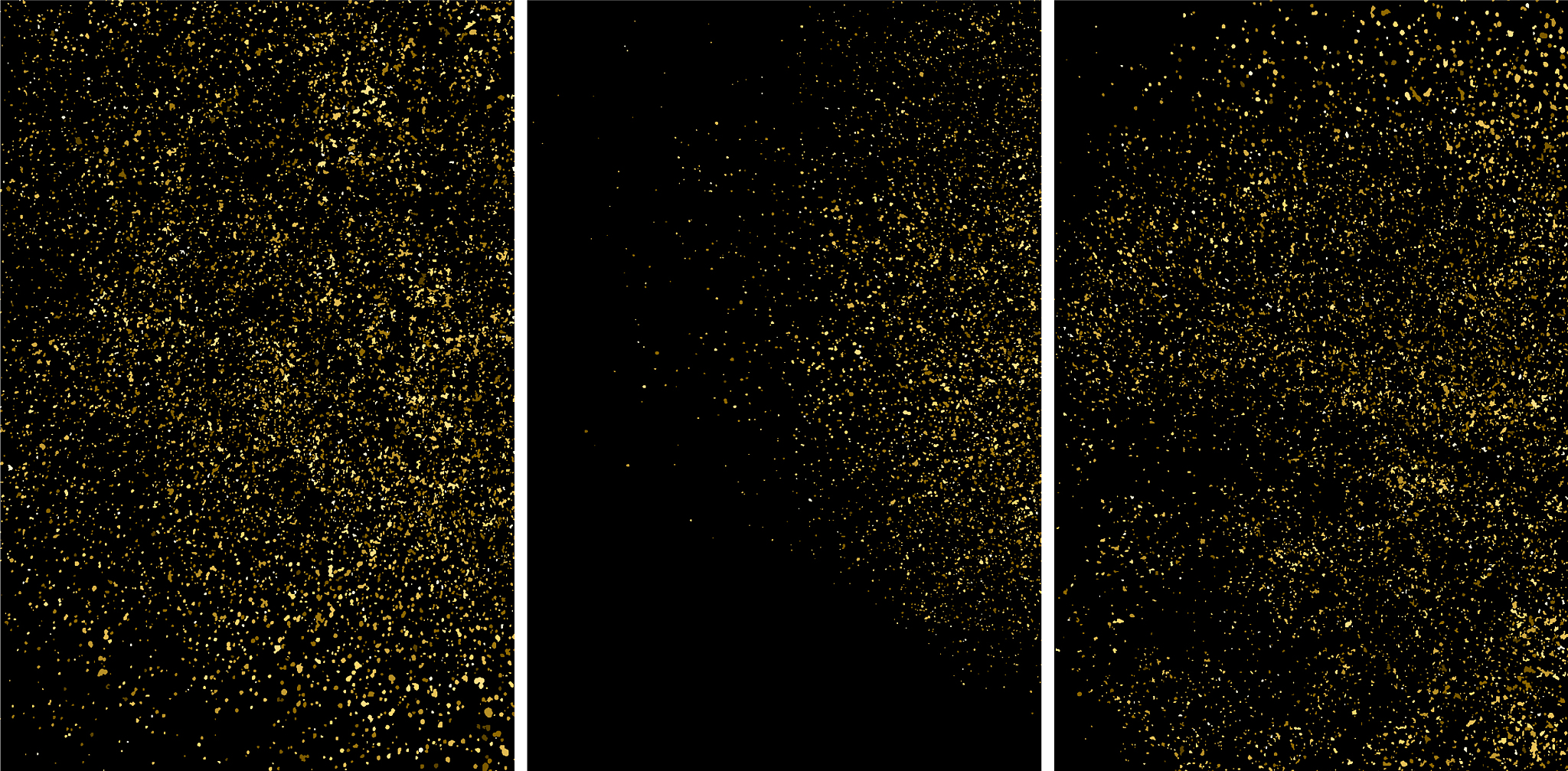 gold glitter texture isolated on black