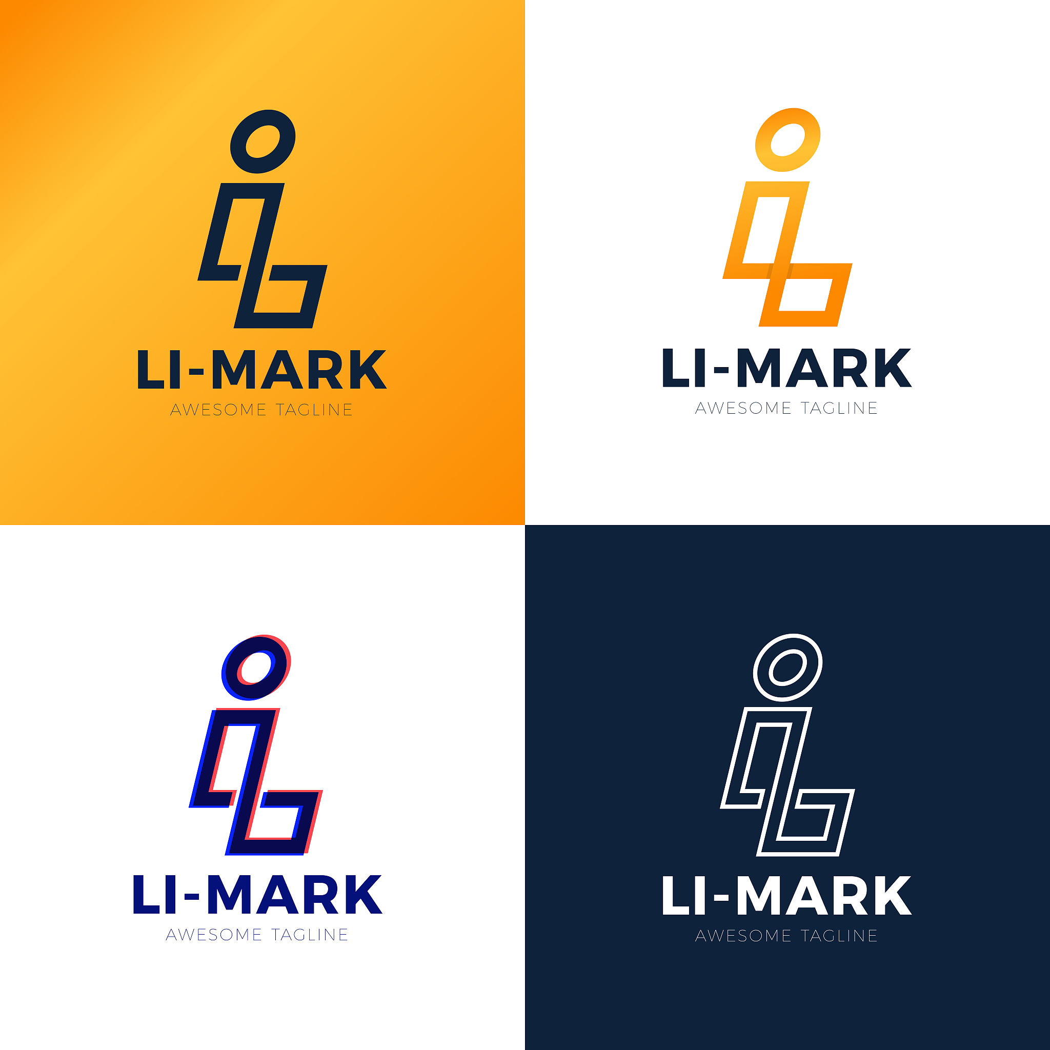 webli l i abstract line alphabet letter combination vector logo 