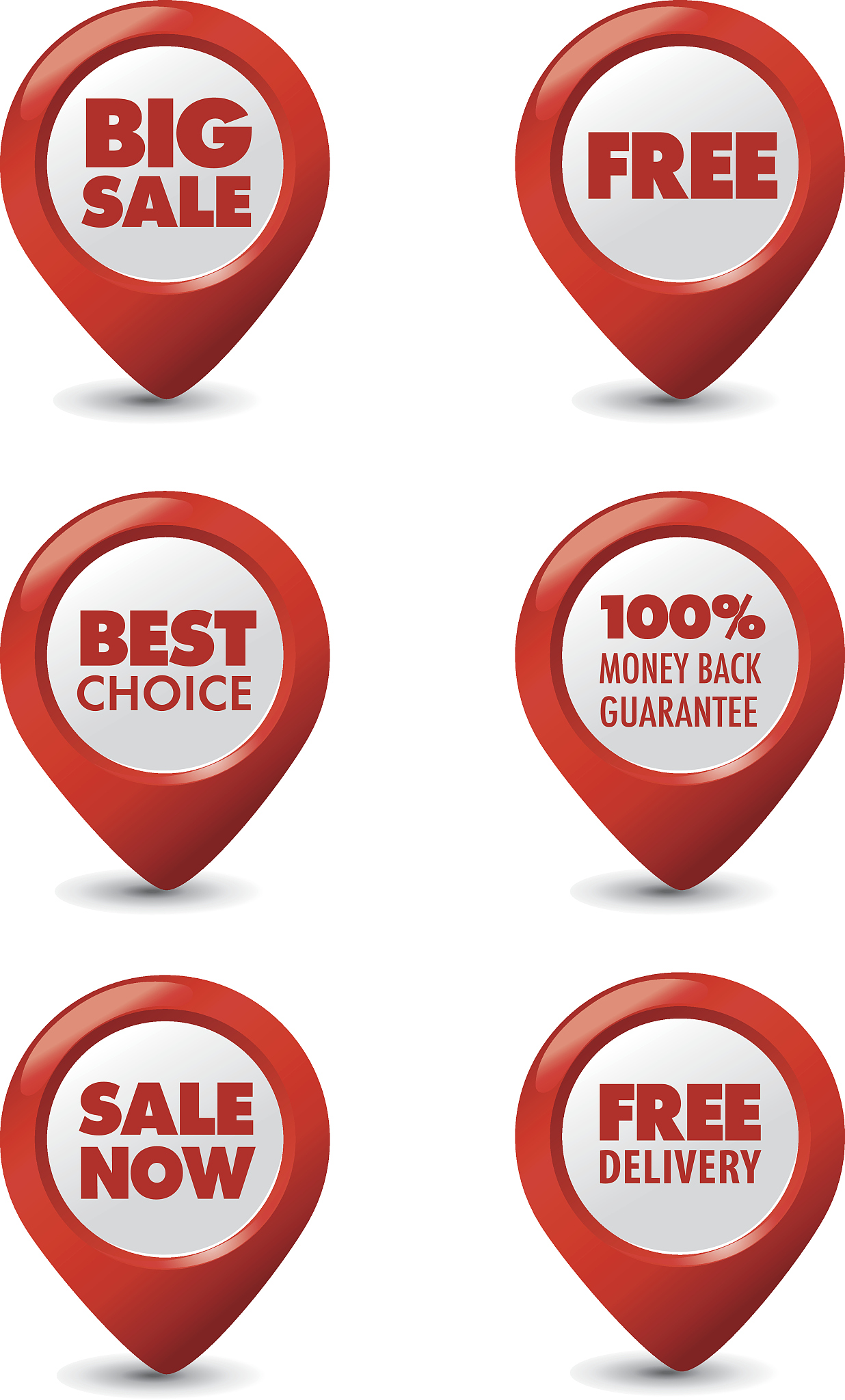 sale and marketing pointers in red