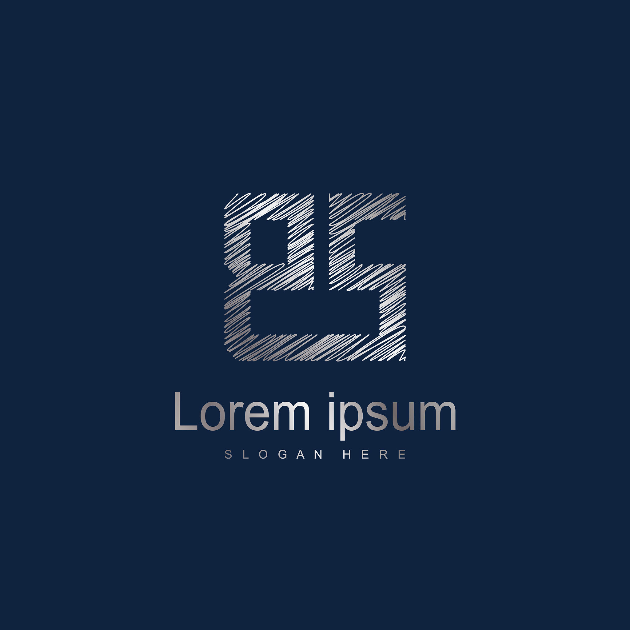initial letter bs logo template design