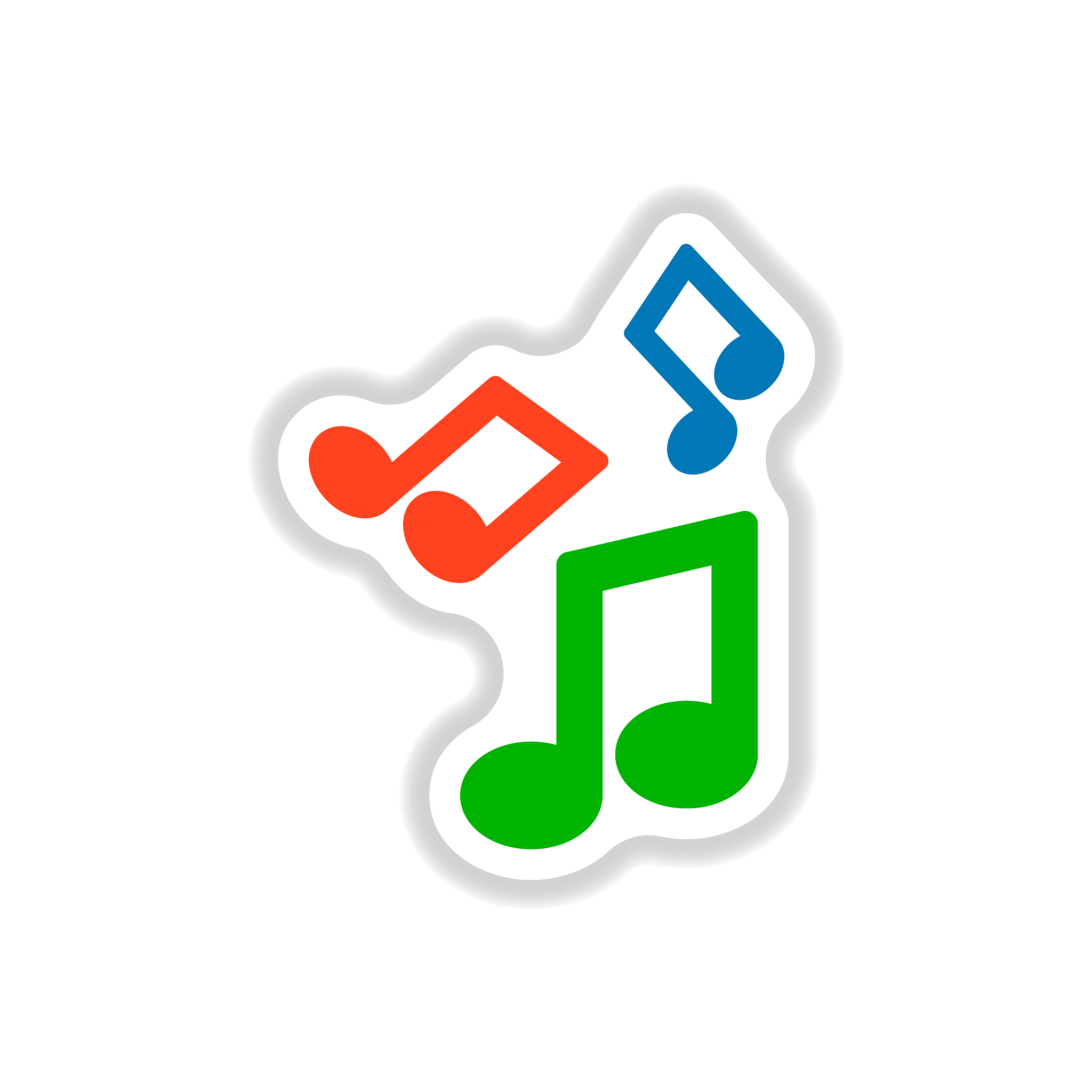 color label design collection of music note