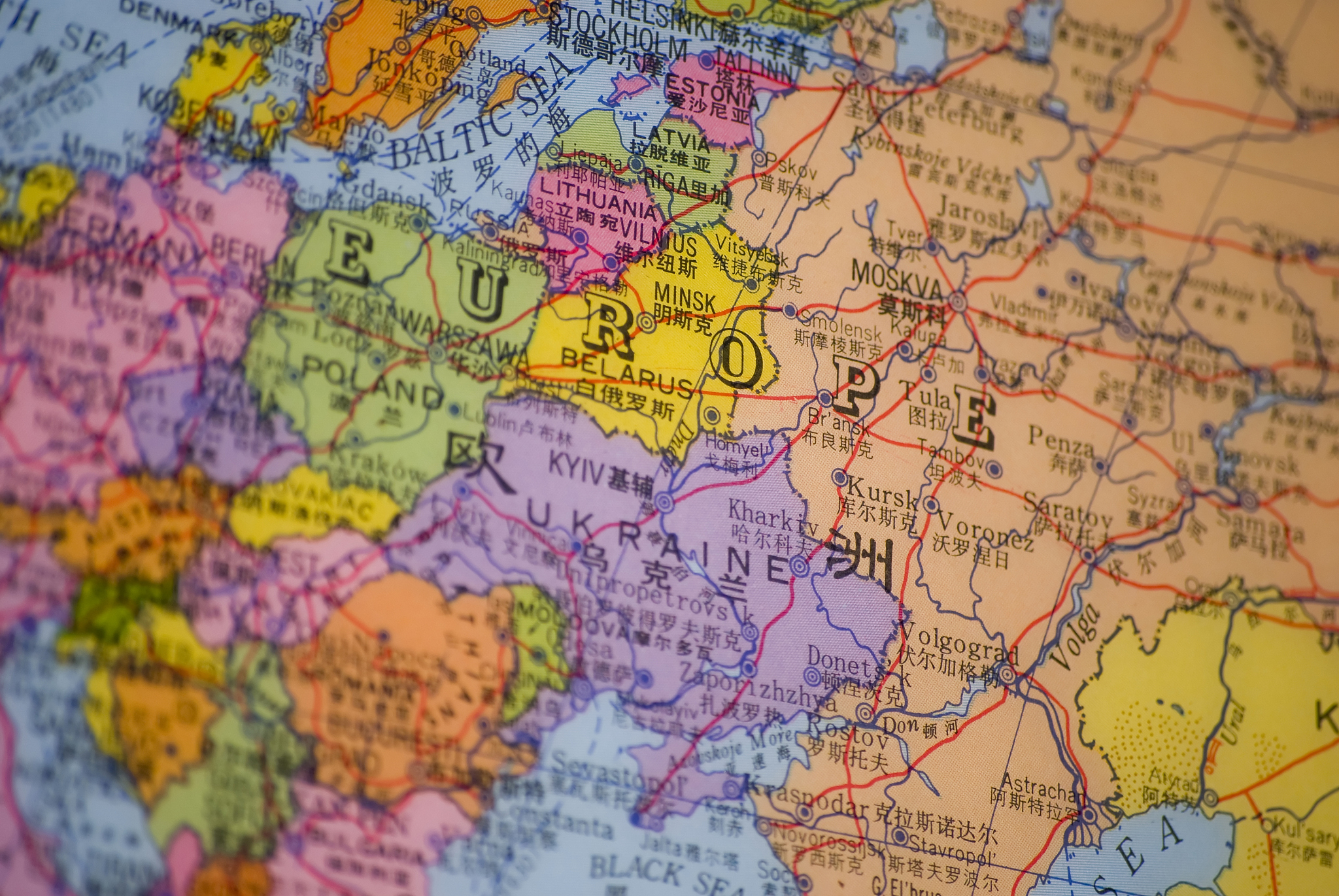eastern europe map detail