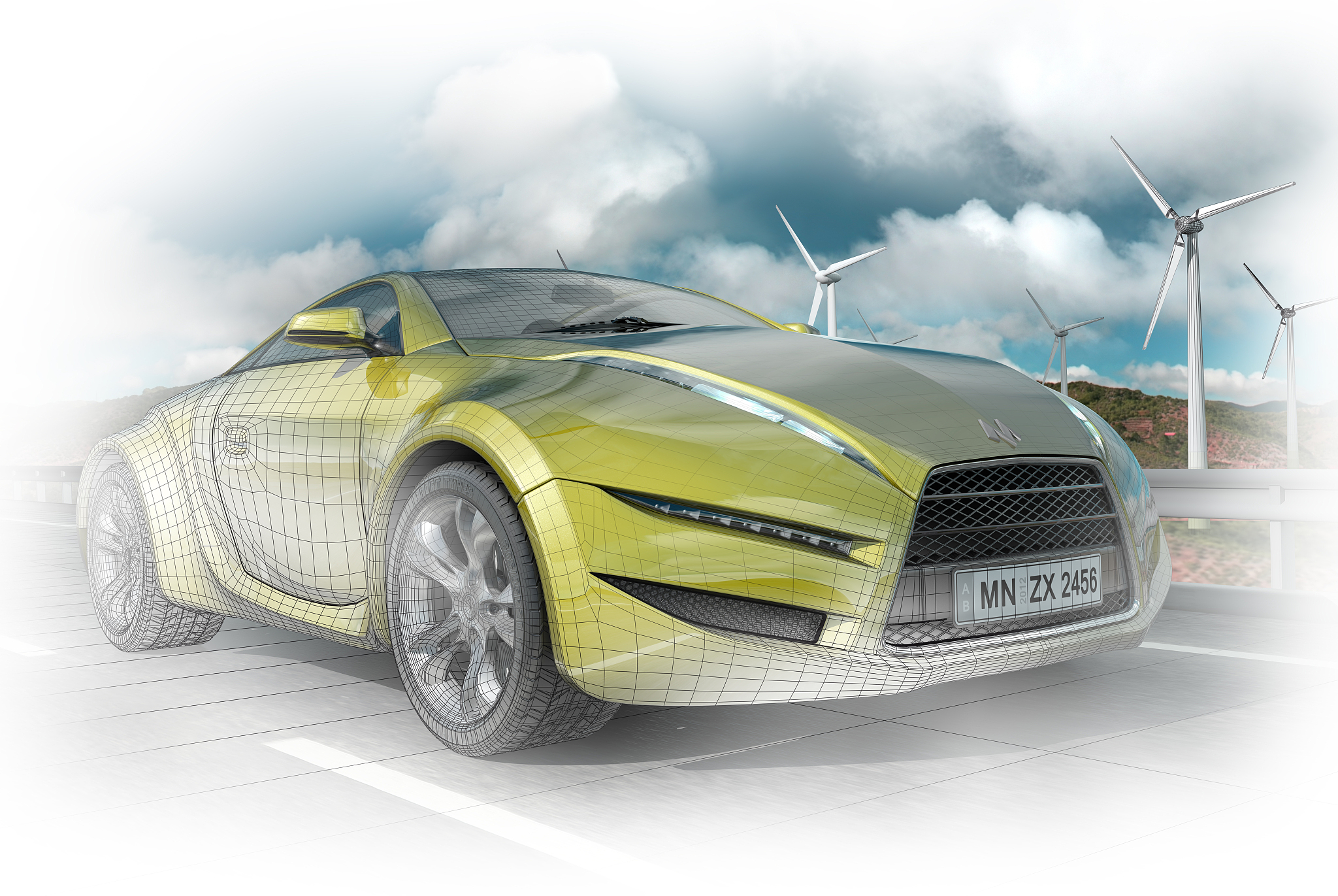 green concept car