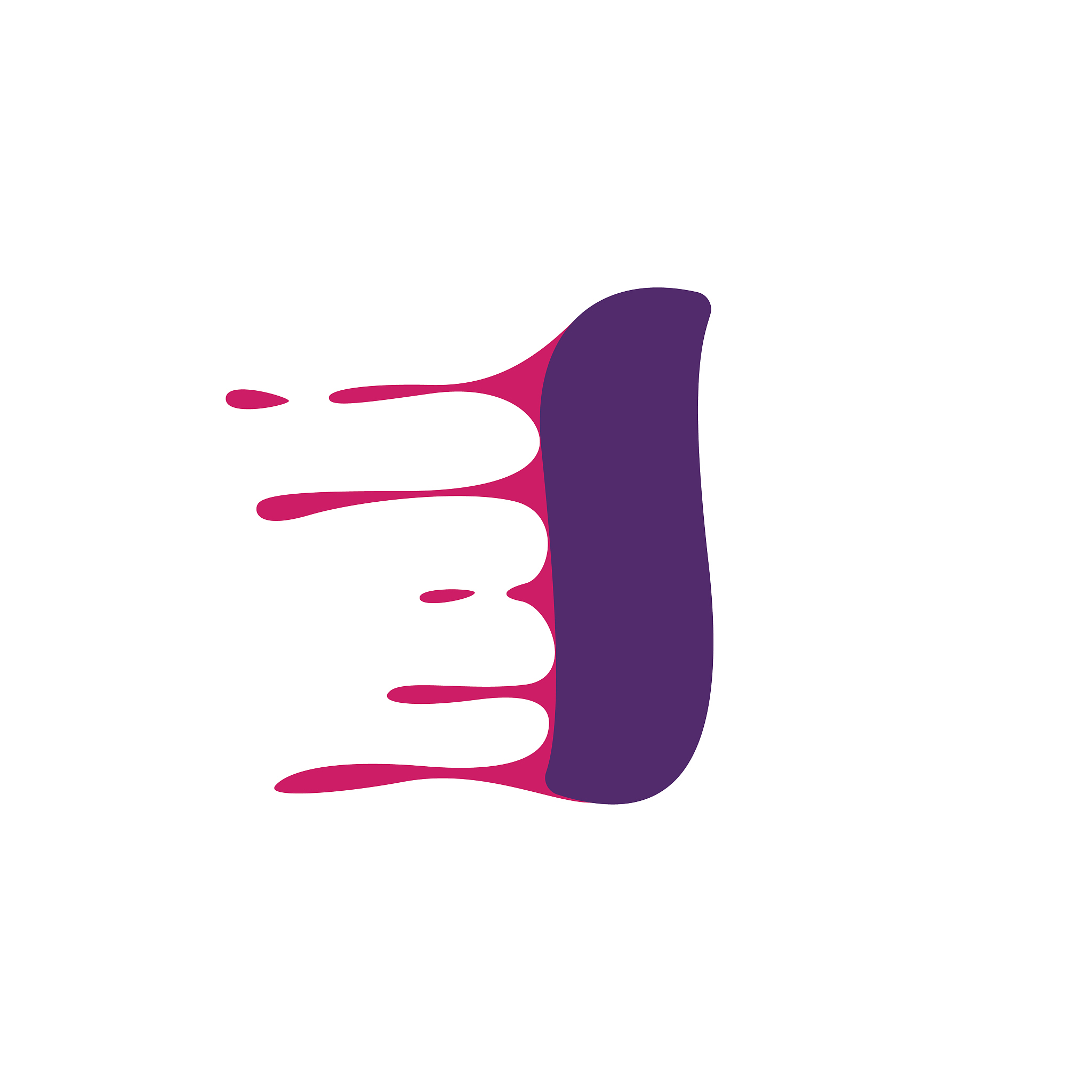 i letter icon with speed or blood lines.