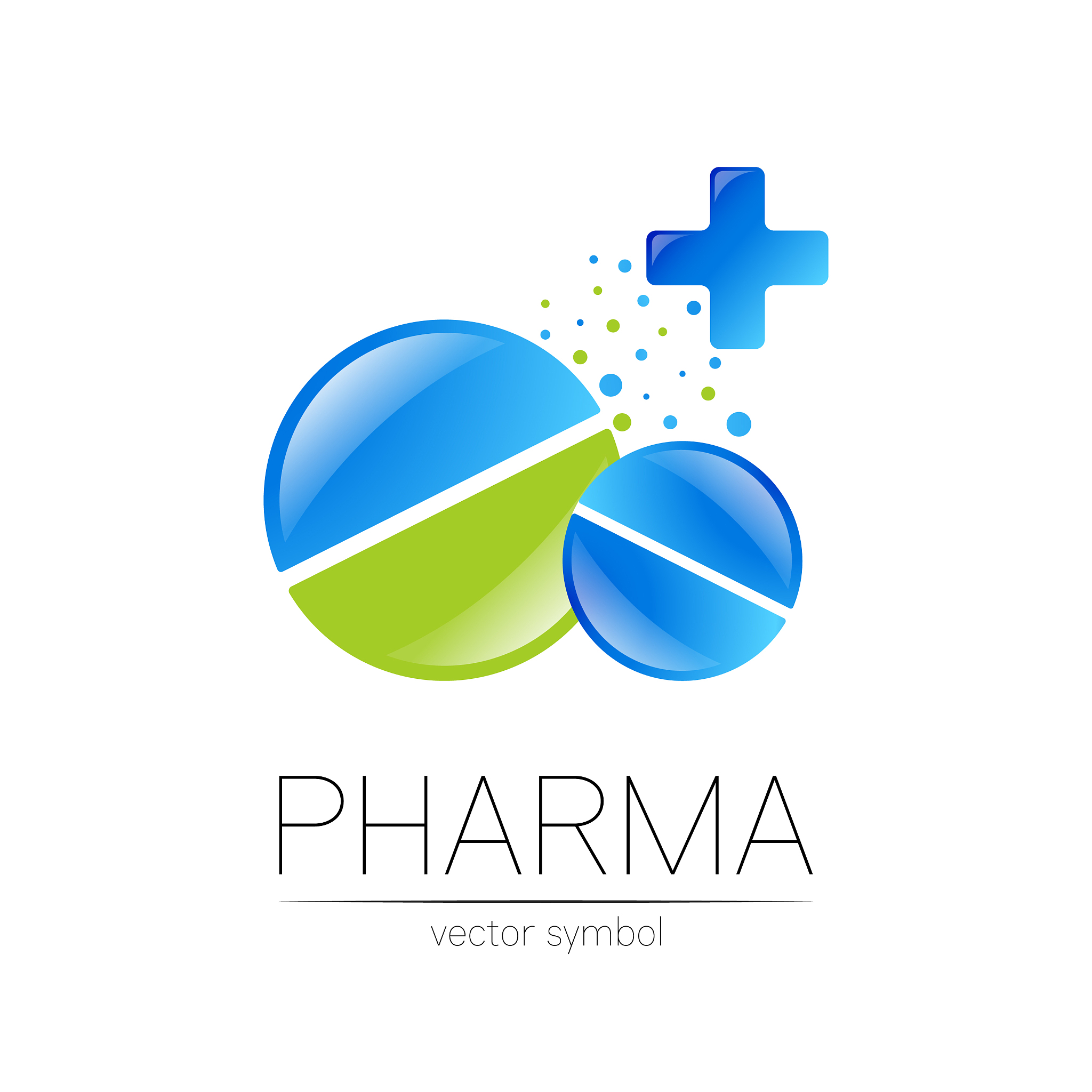 2 pharmacy symbol with cross for pharmacist