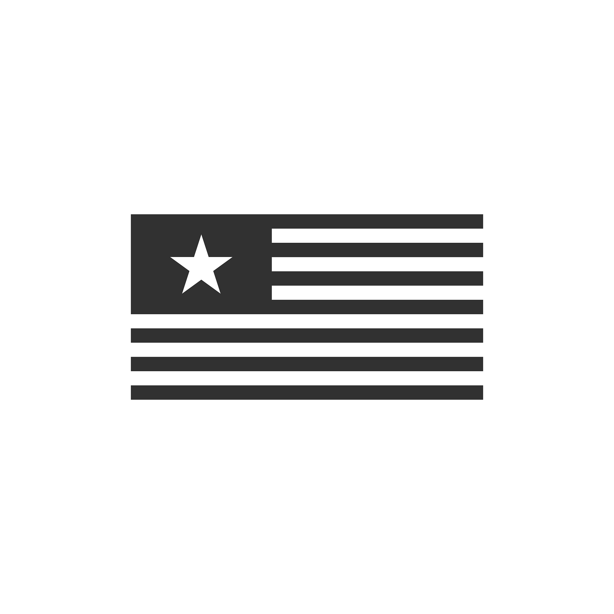 abstract one star black usa flag design. stock vector illustrati
