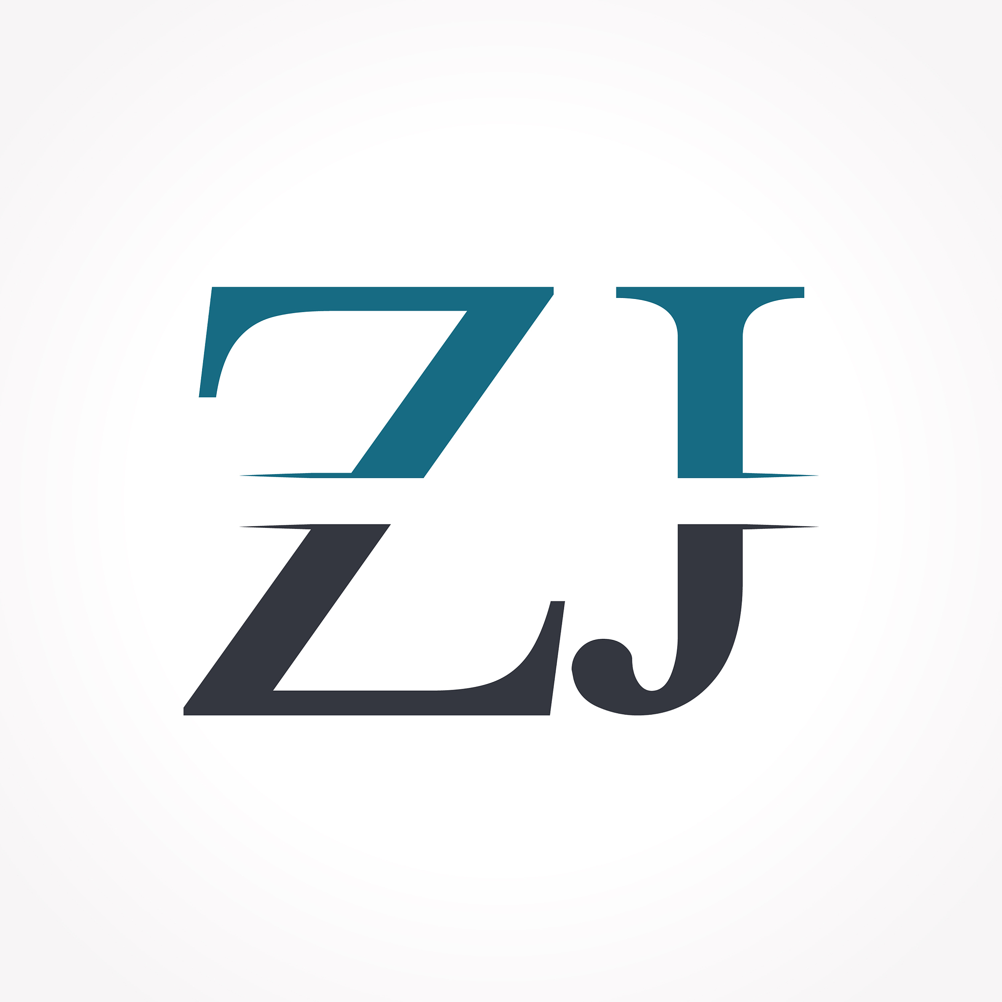 initial zj logo design template creative letter