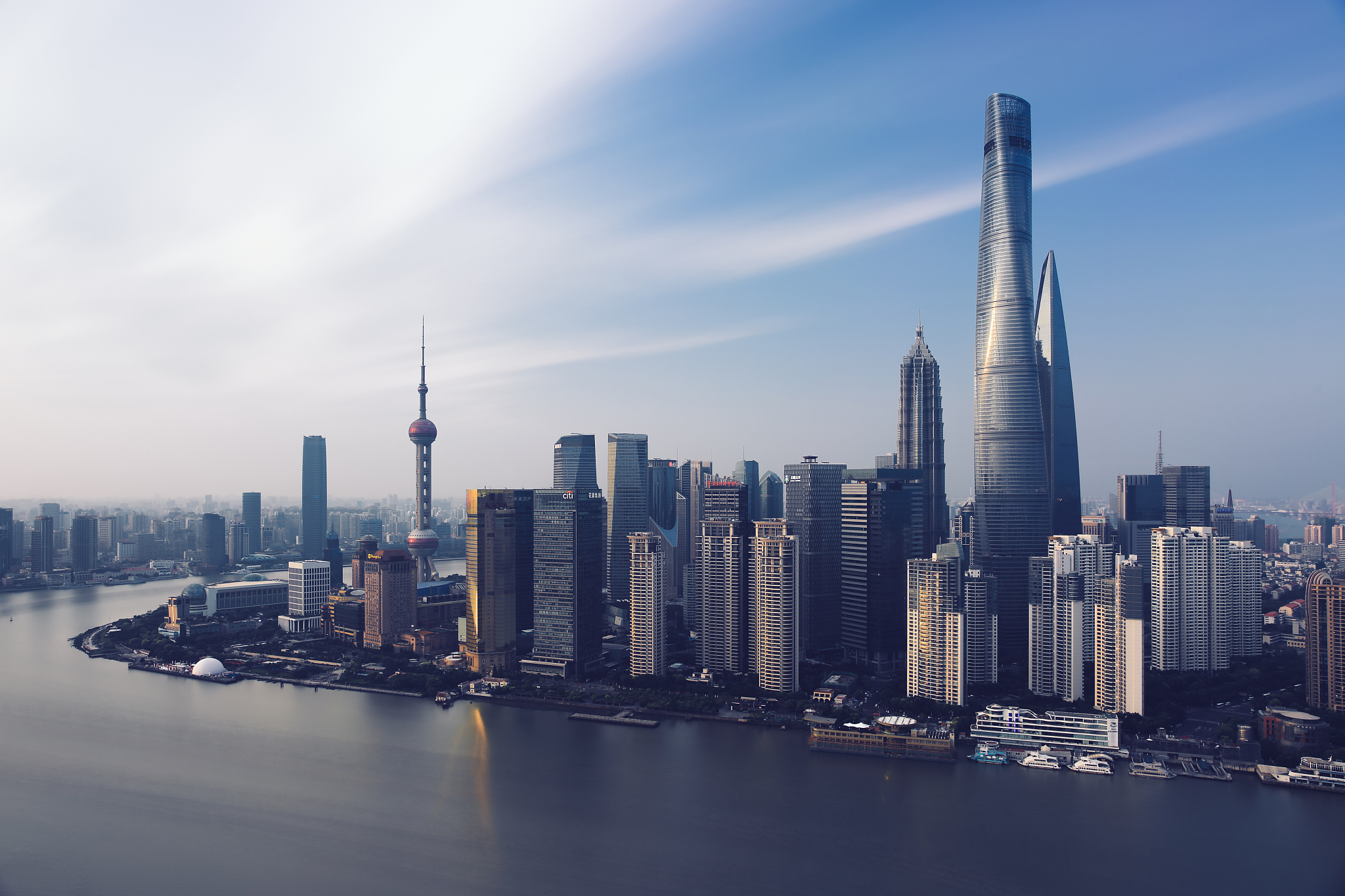shanghai lujiazui skyline