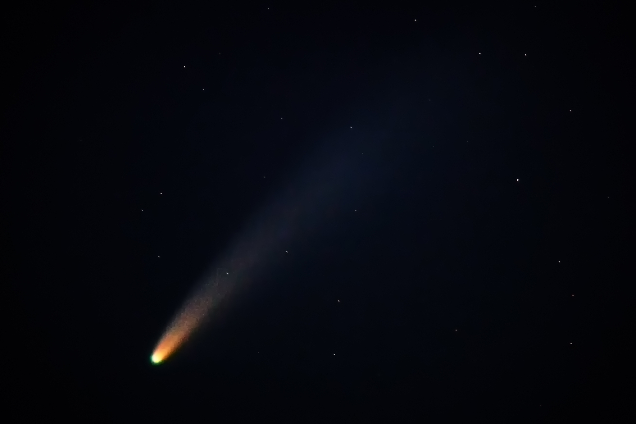 comet neowise over northern california, usa