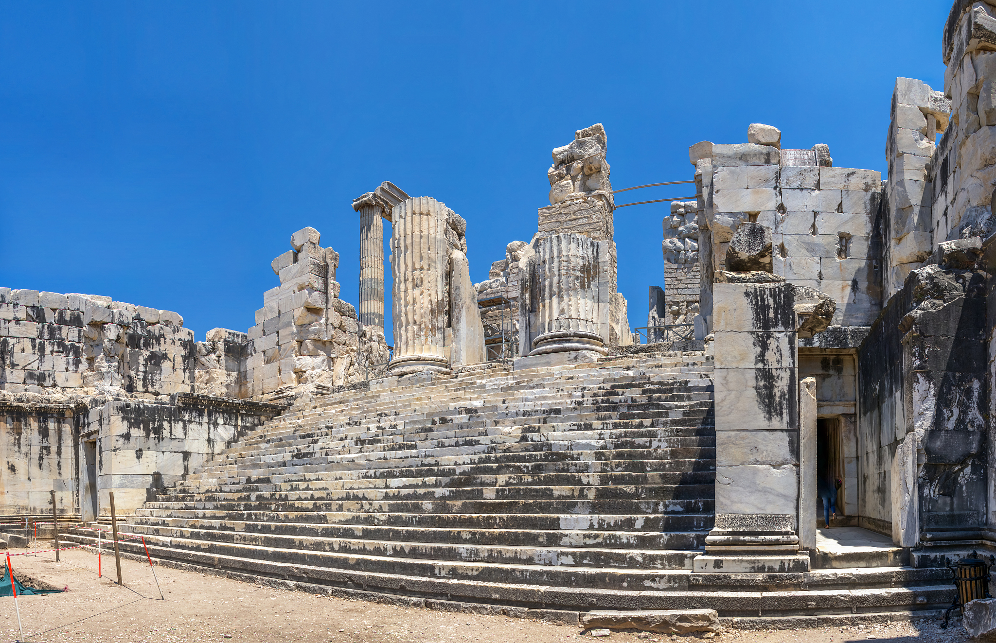 inside the temple of apollo in didyma, turkey