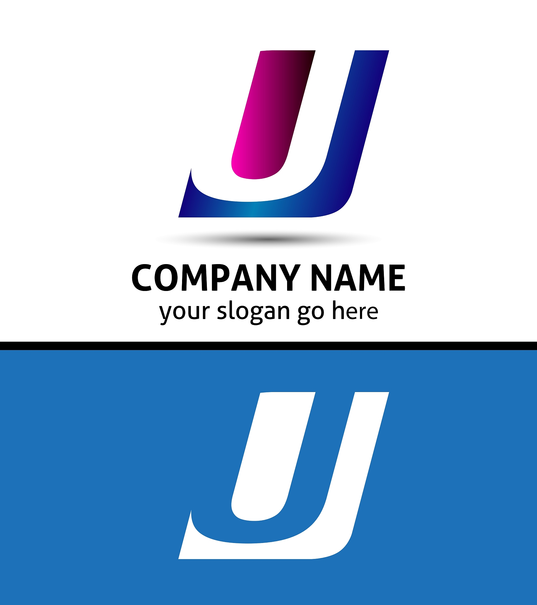 alphabetical logo design concepts letter u