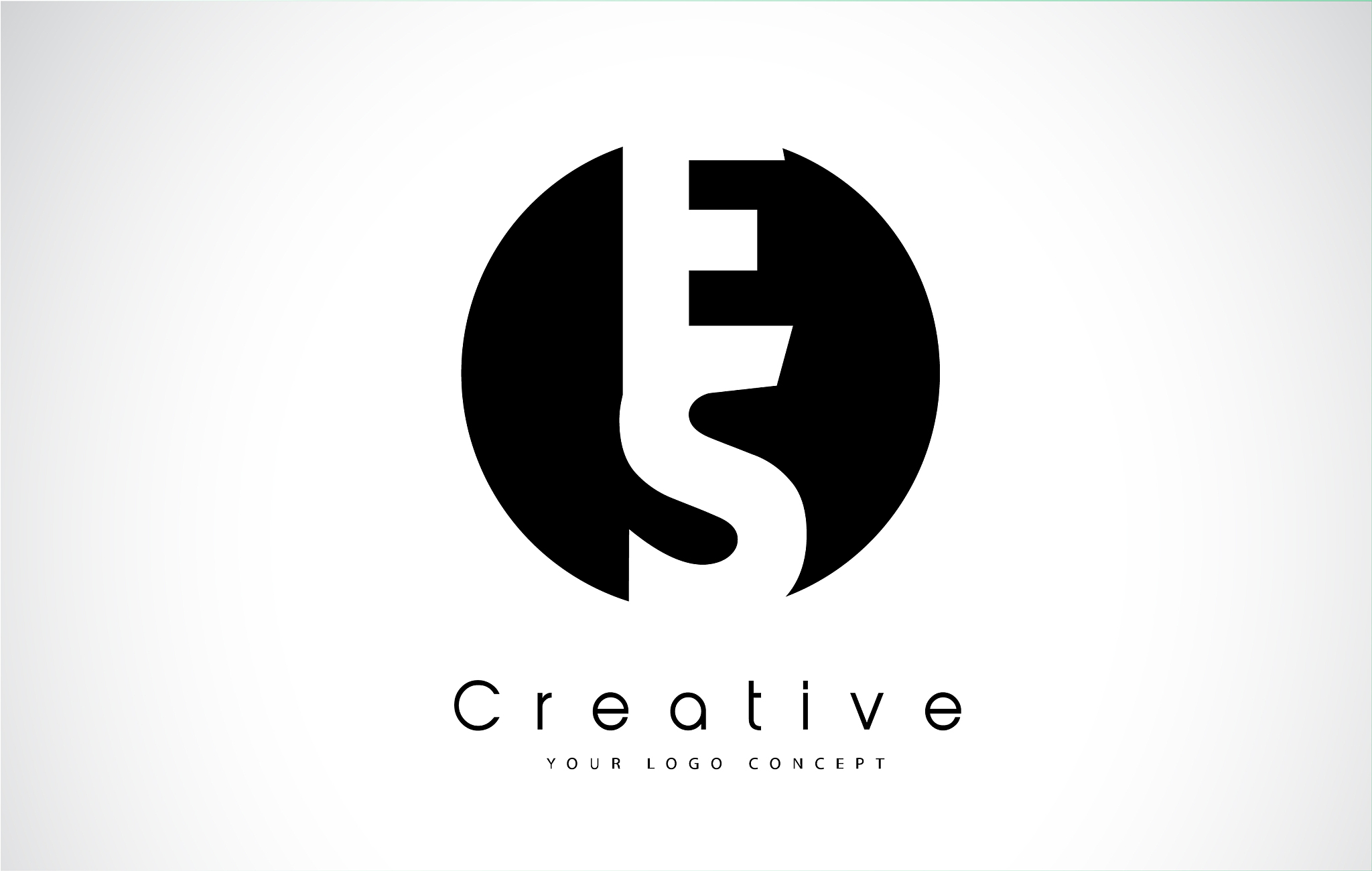 es letter logo design inside a black circle