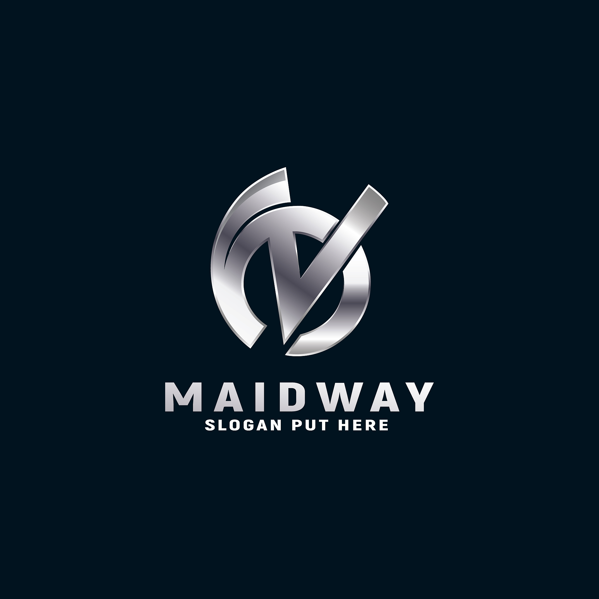initial mw letter logo design template