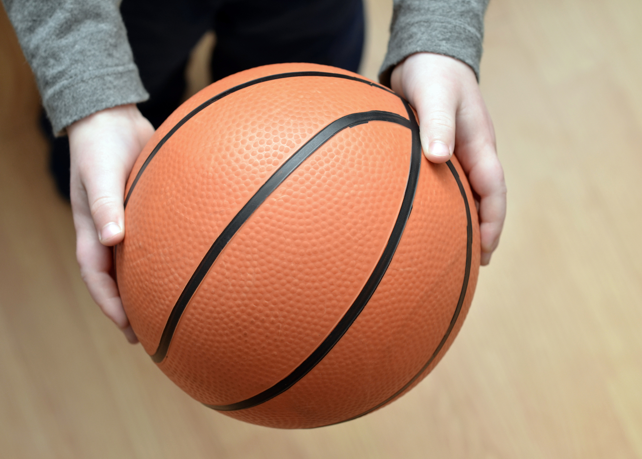 playing basketball