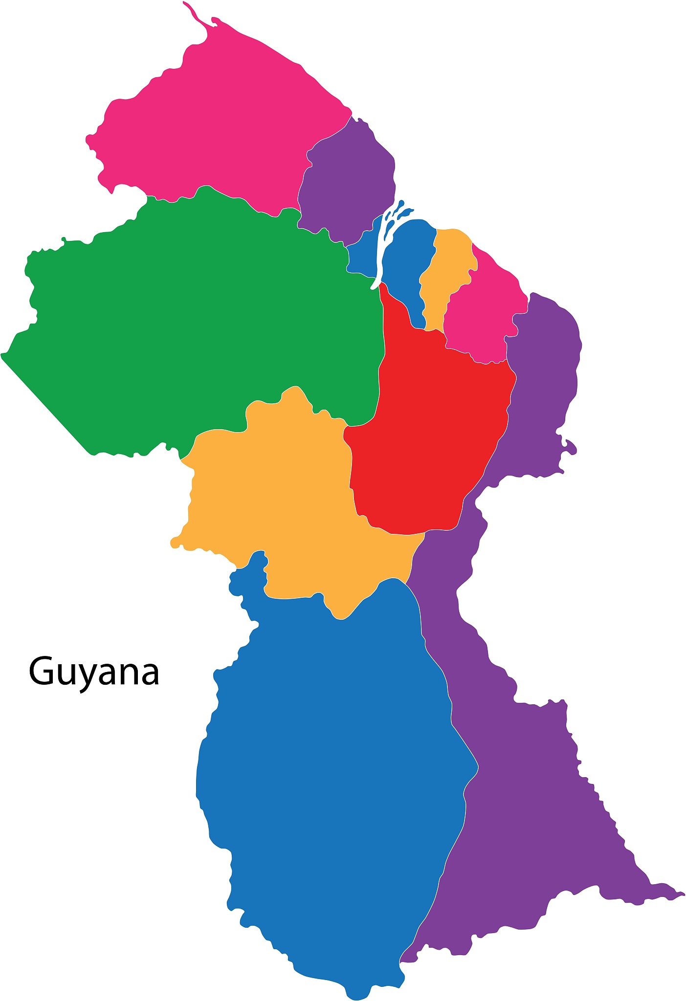 guyana map