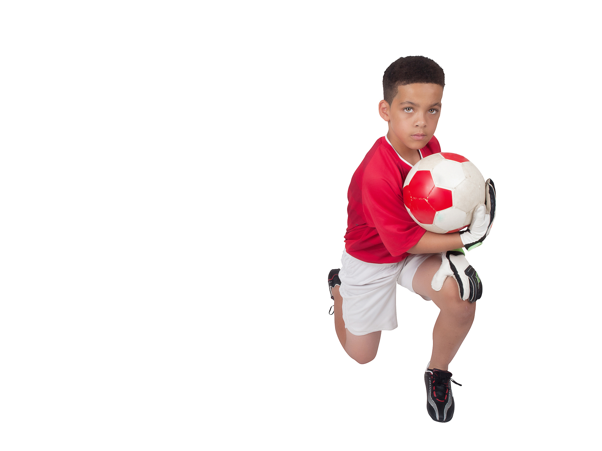 young african-american soccer player