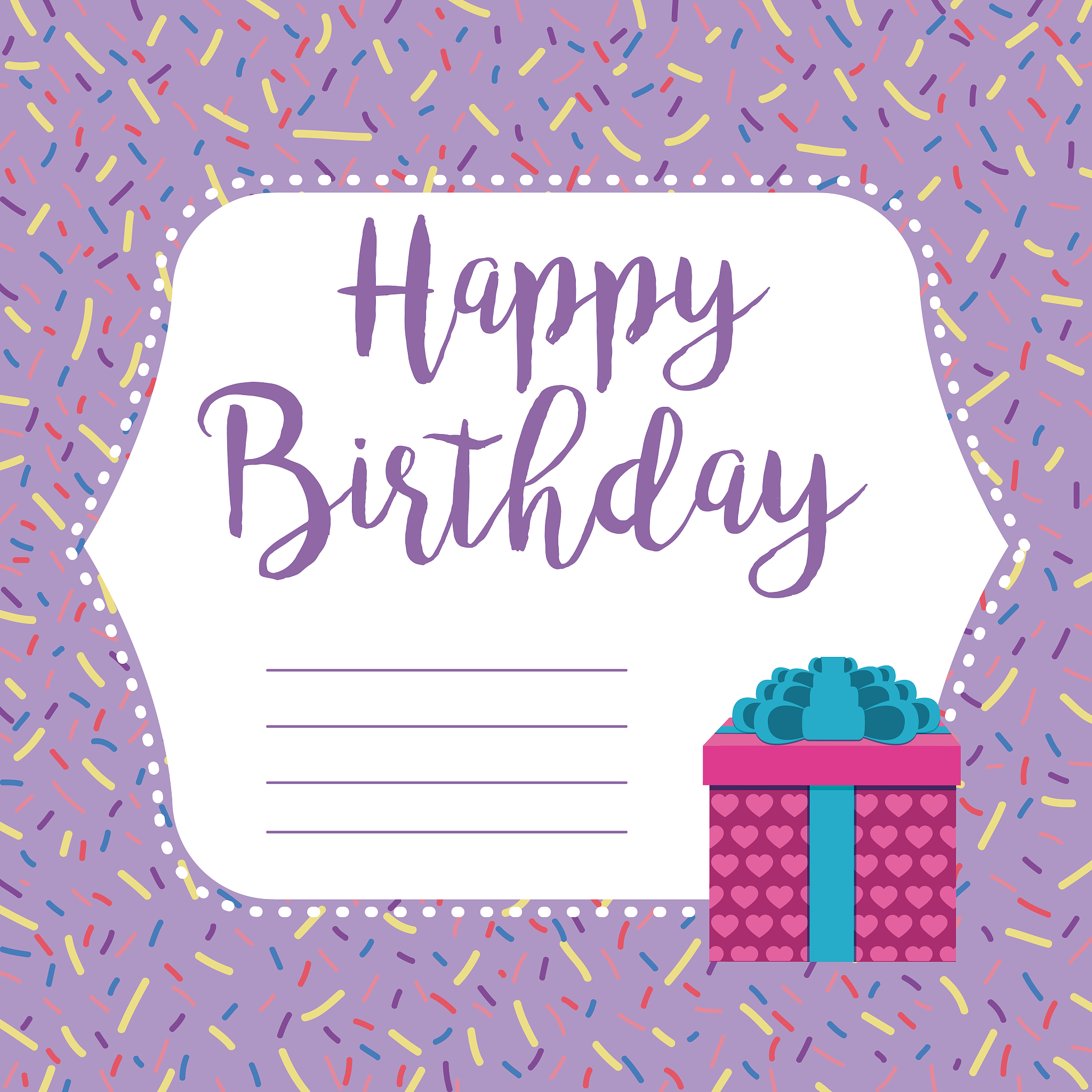 生日快乐！最真挚的祝福送给亲爱的 [收件人的名字]