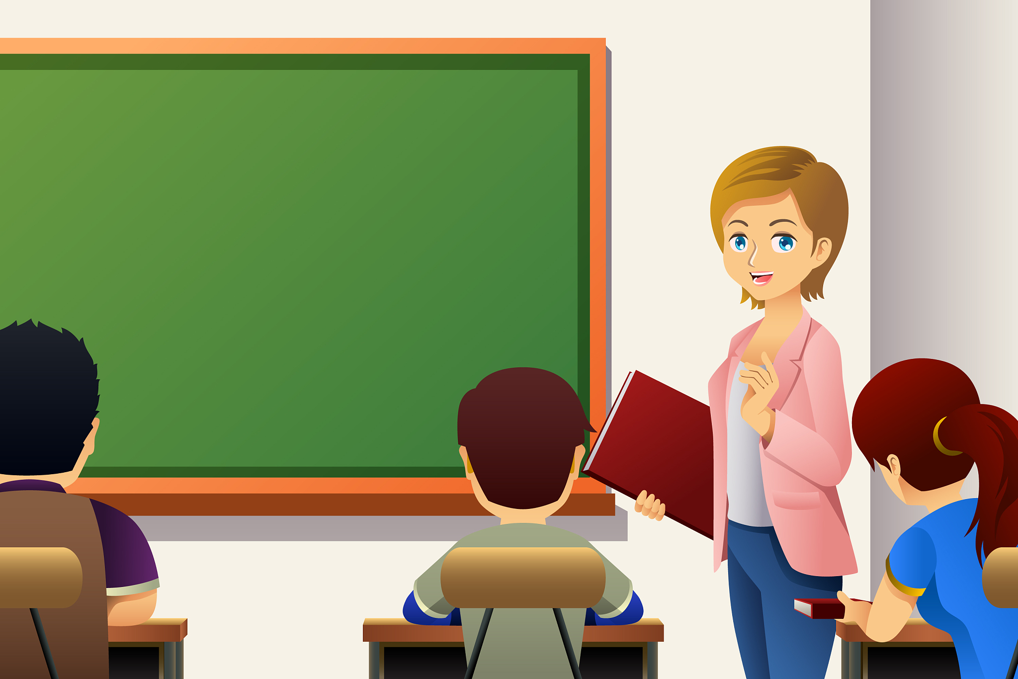 teacher and students in classroom