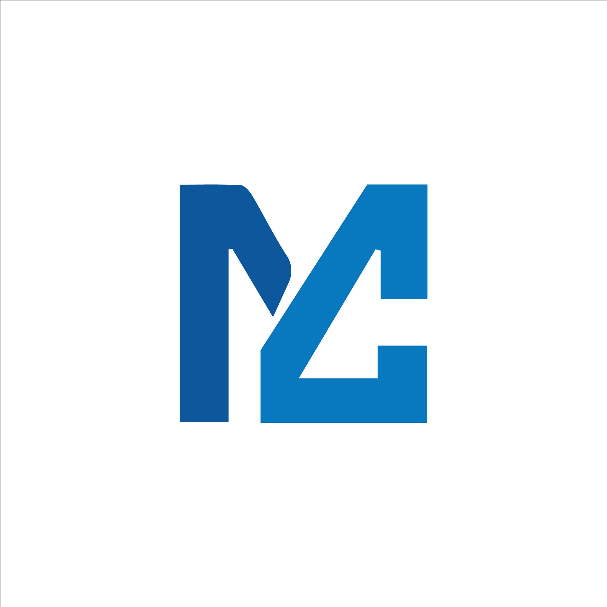 initial letter mc or cm logo design template