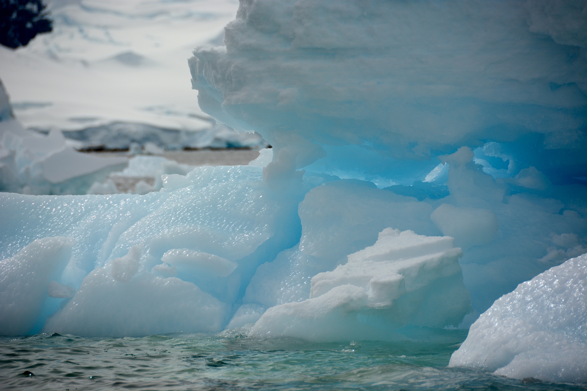 the blue ice in antarctica