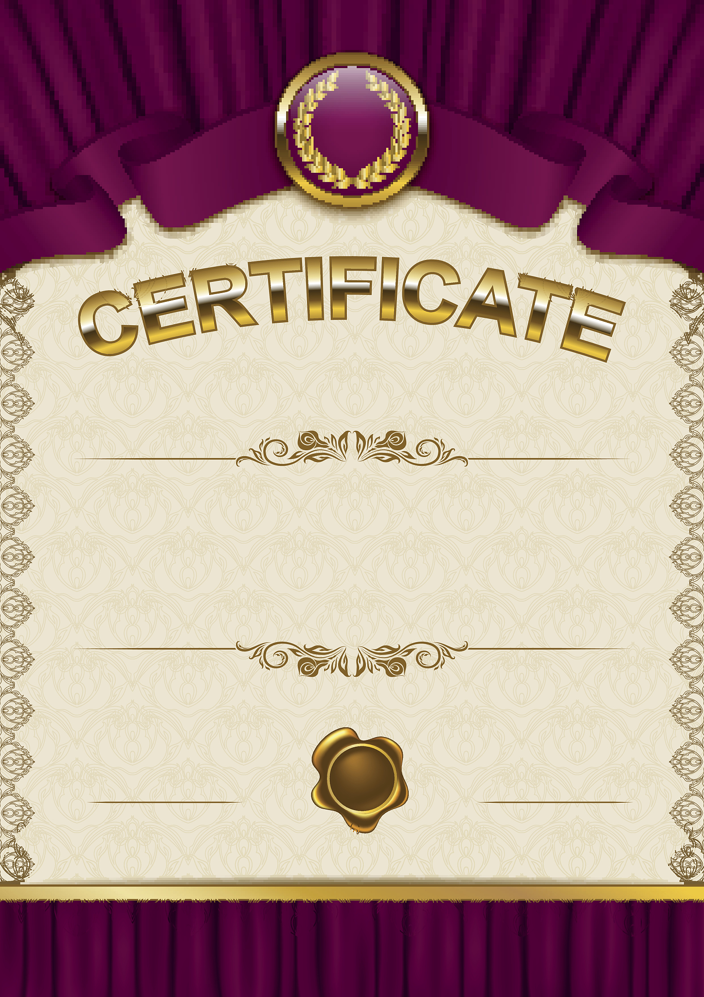 elegant template of certificate, diploma