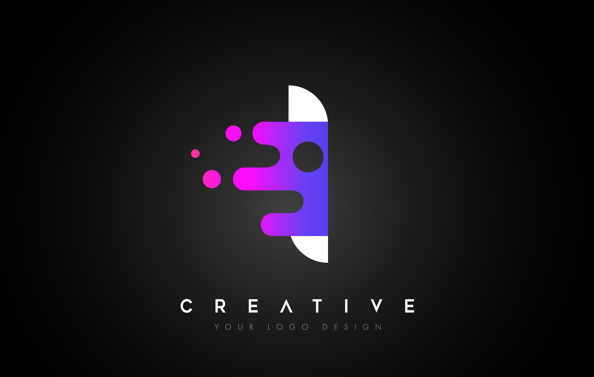 dots letter i logo design letter i icon with