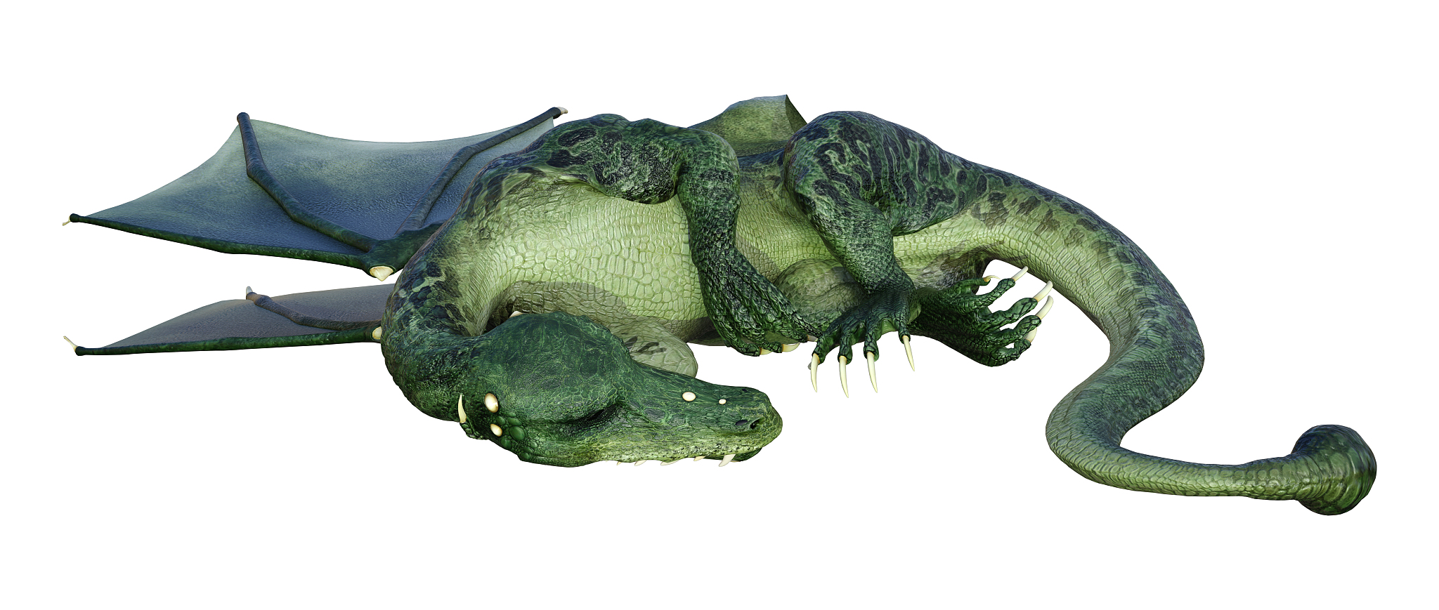 3d illustration fantasy dragon on white