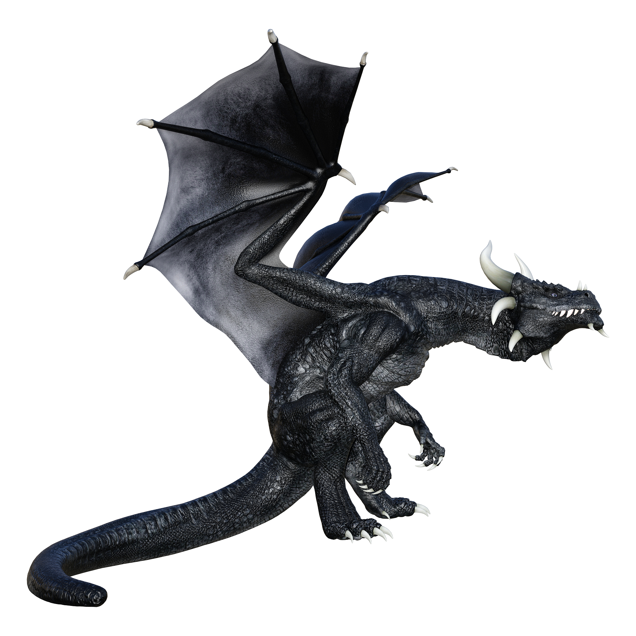3d illustration fantasy dragon on white