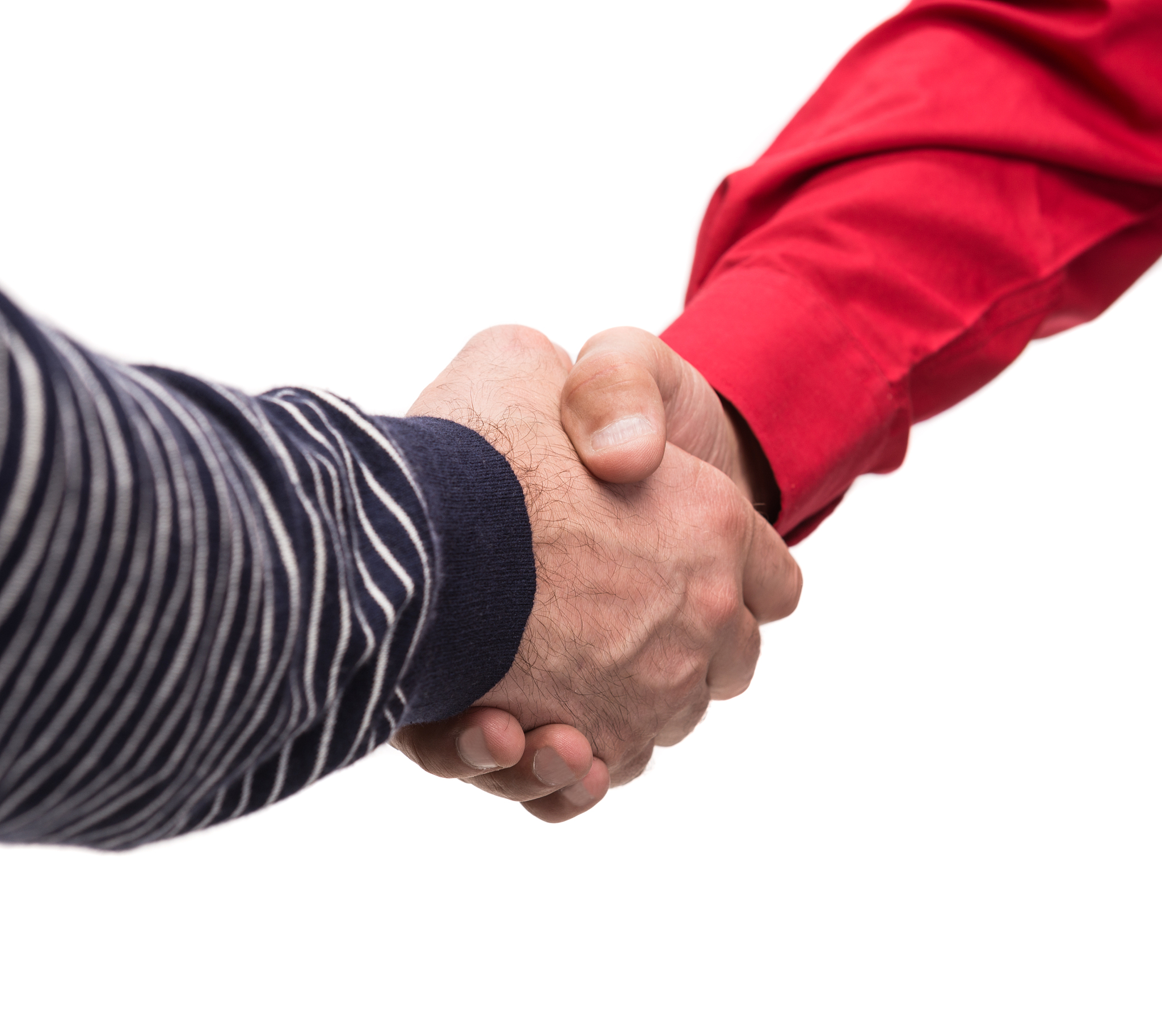 two businessmen shaking hands