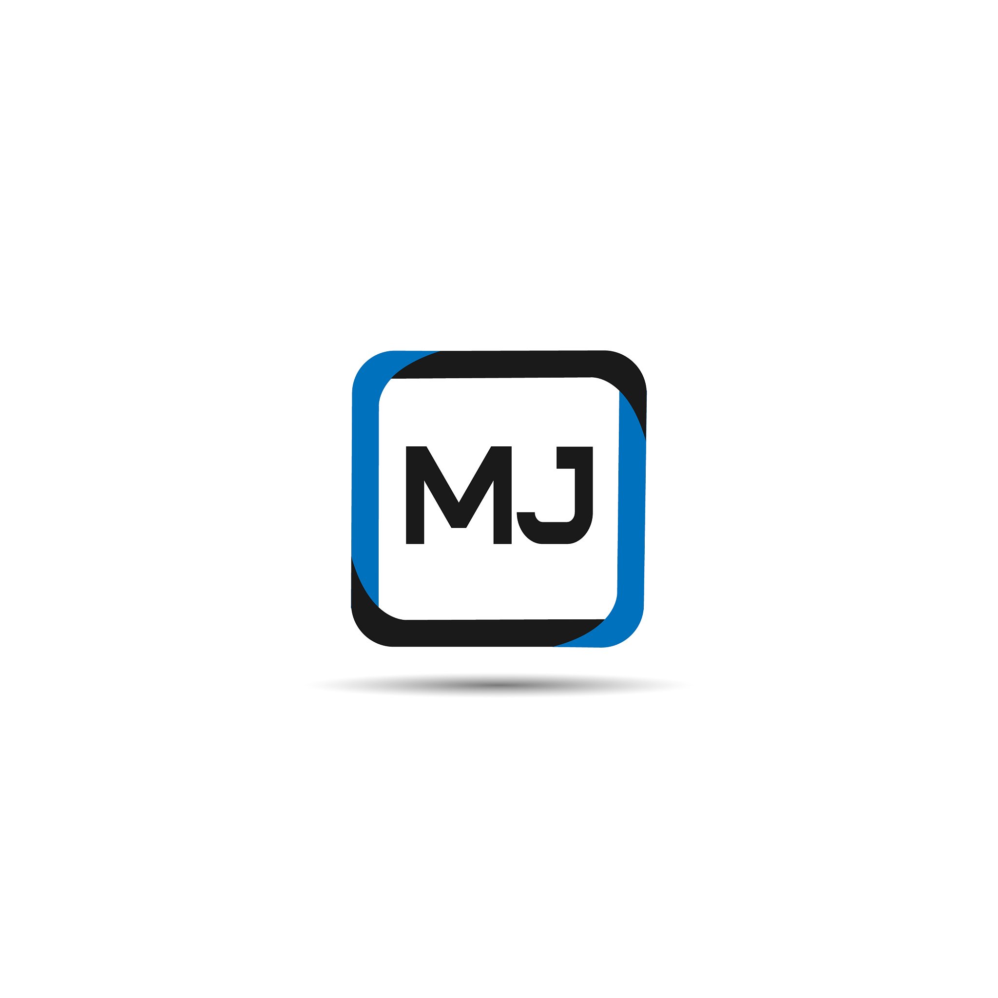 initial letter mj logo template design