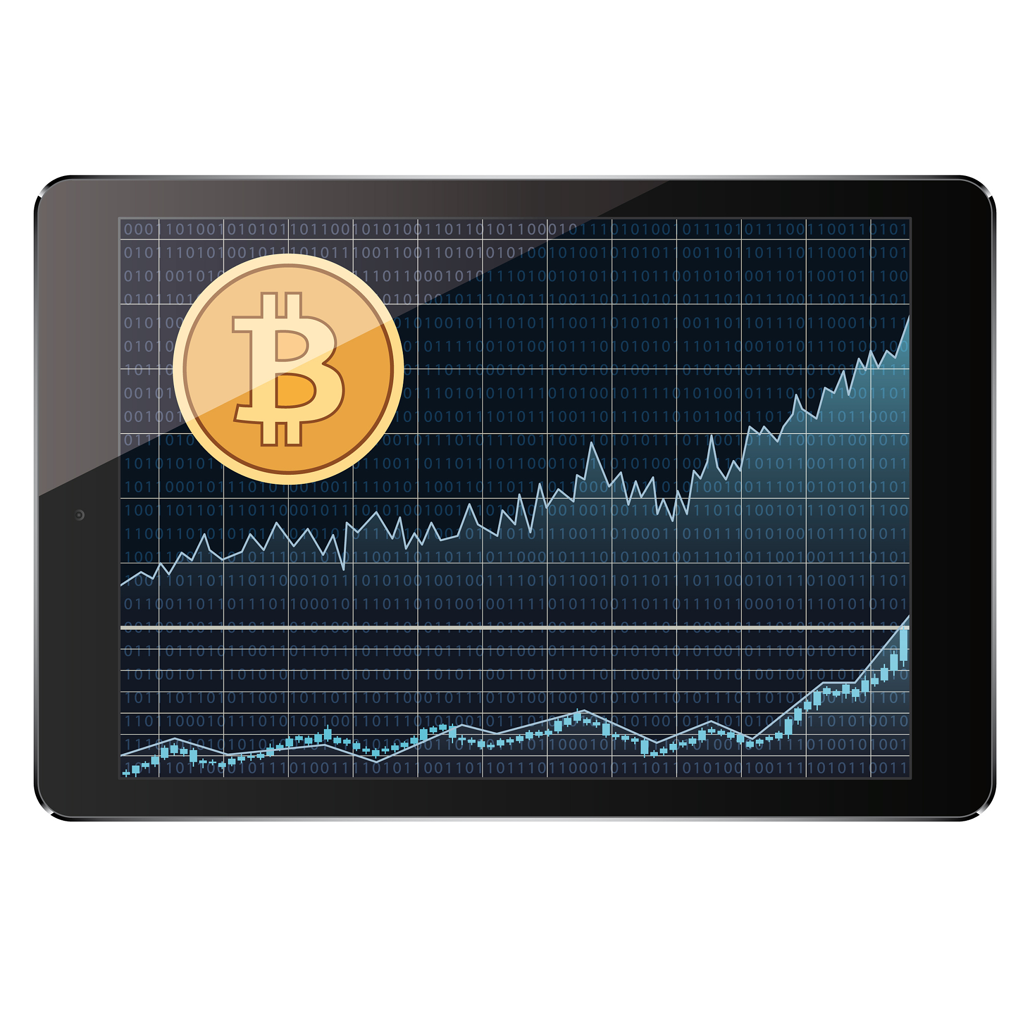 digital tablet and bitcoin