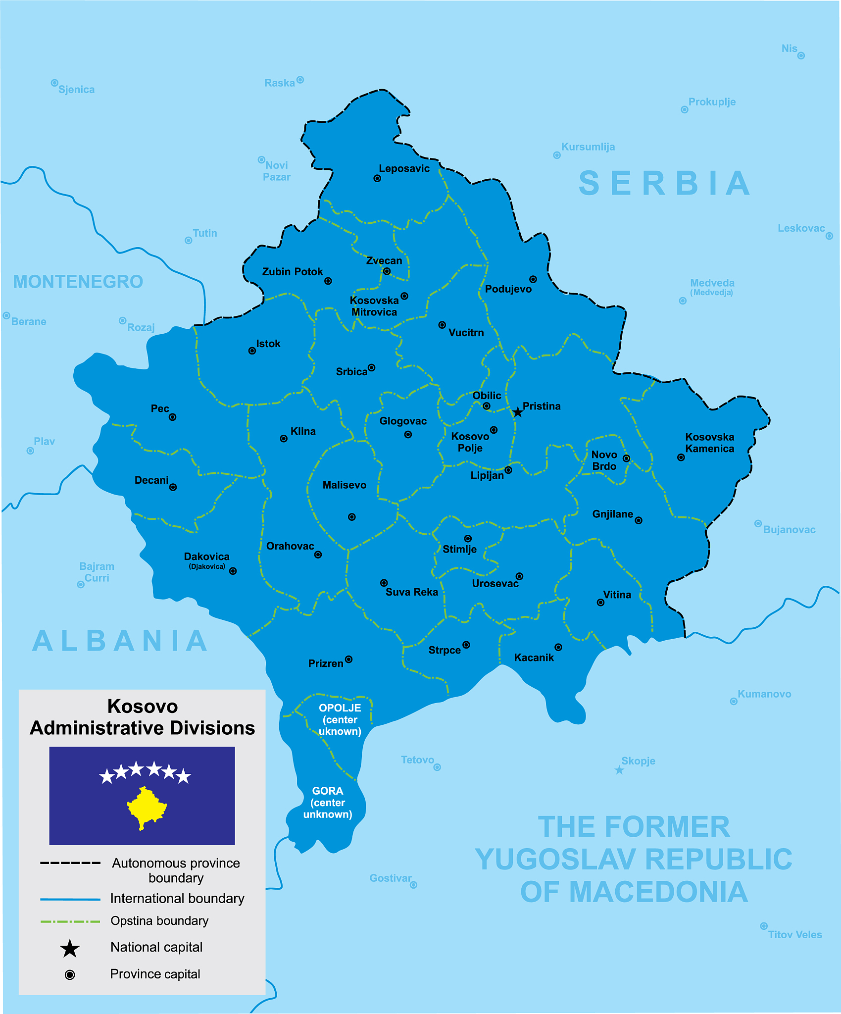 map kosovo