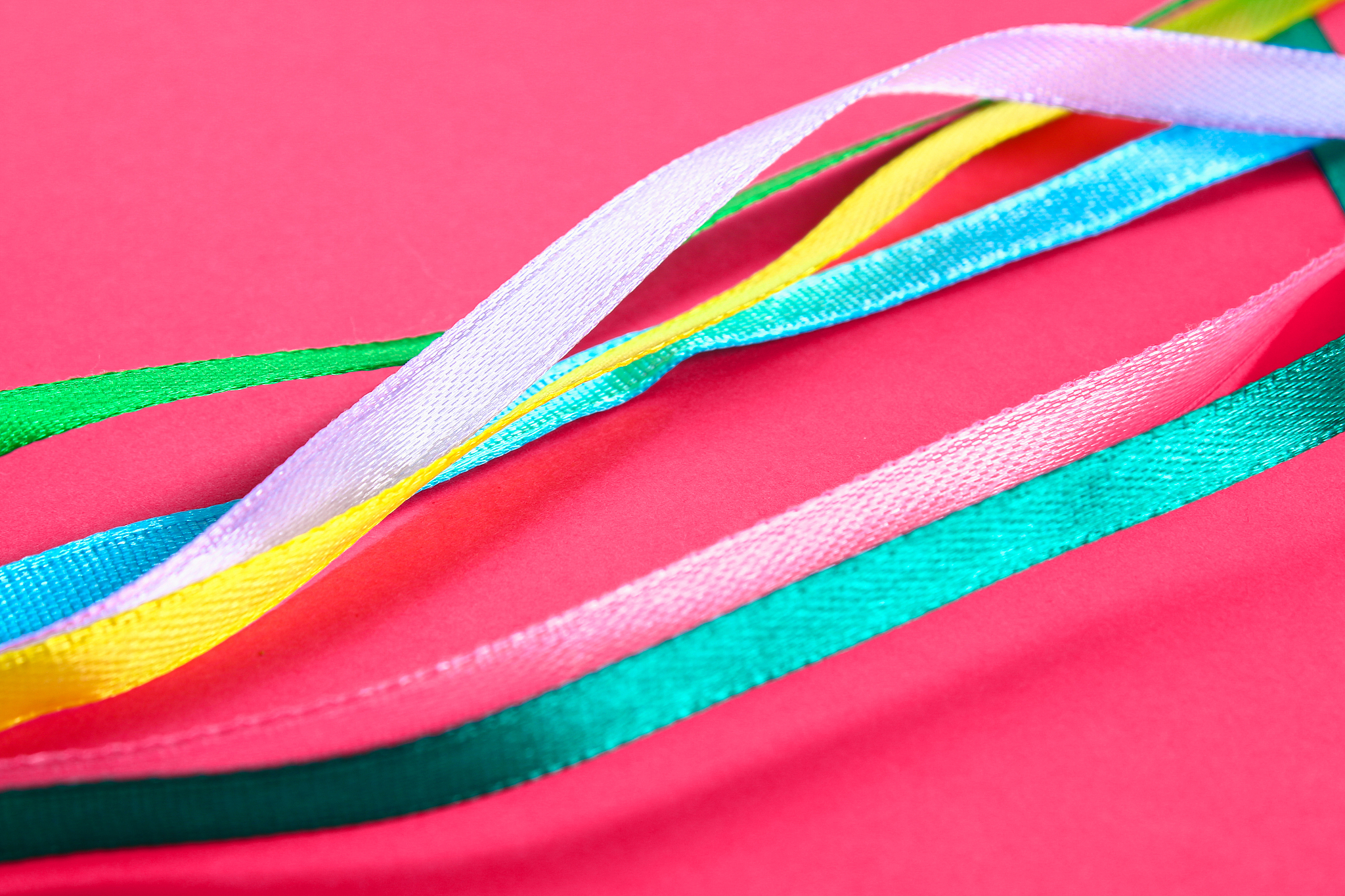 multi-colored ribbons for sewing and needlework from fabric