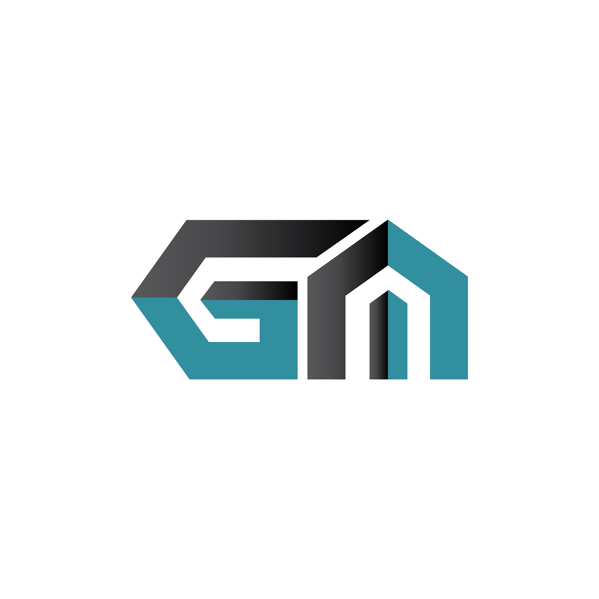 initial letter gm or mg logo design template