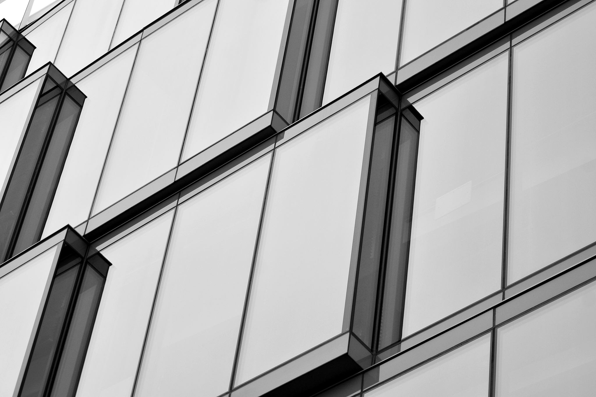 facade fragment of a modern office building. exterior of glass w