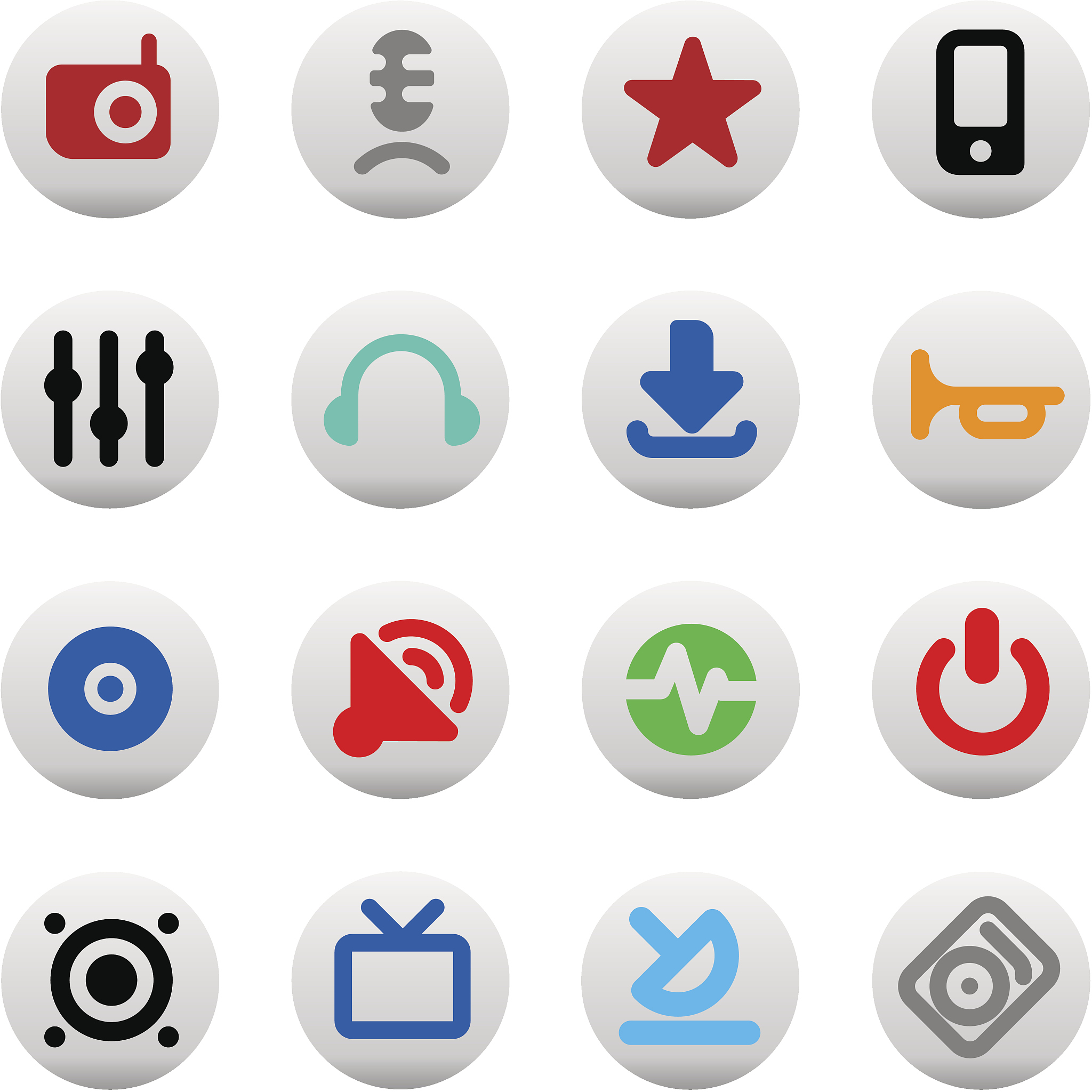 buttons for music and sound
