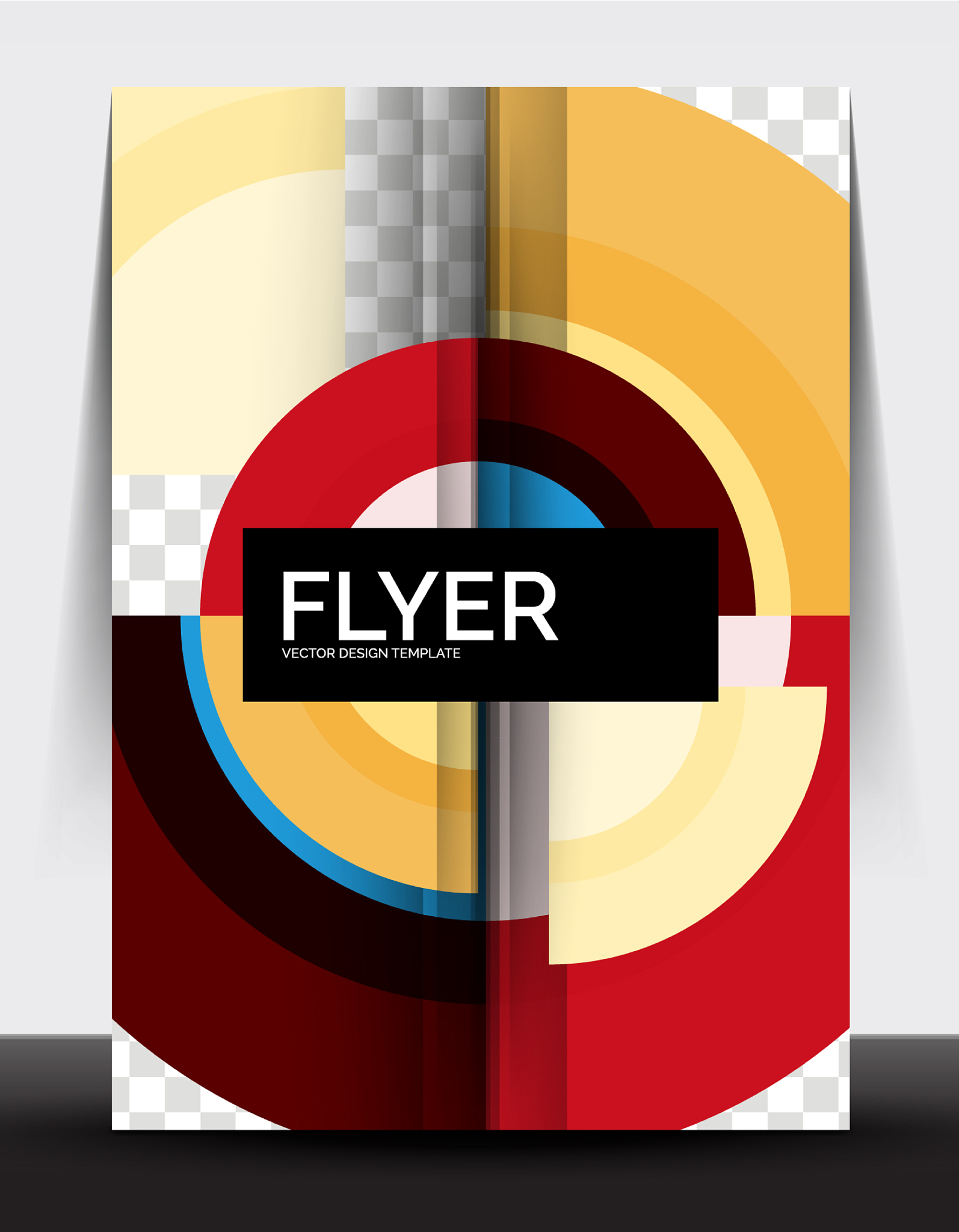 circle design a4 flyer print template annual