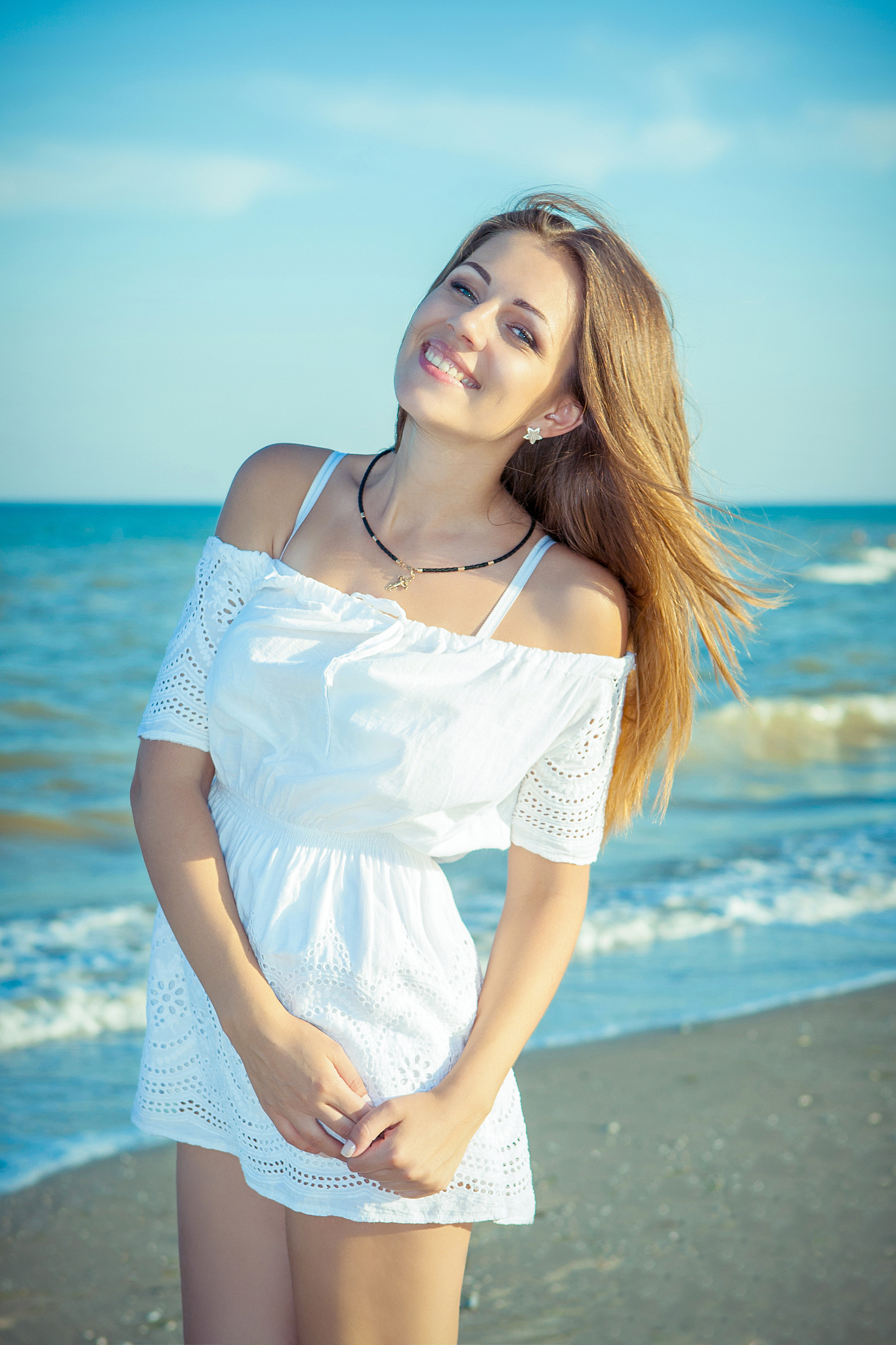 beautiful girl  on the beach