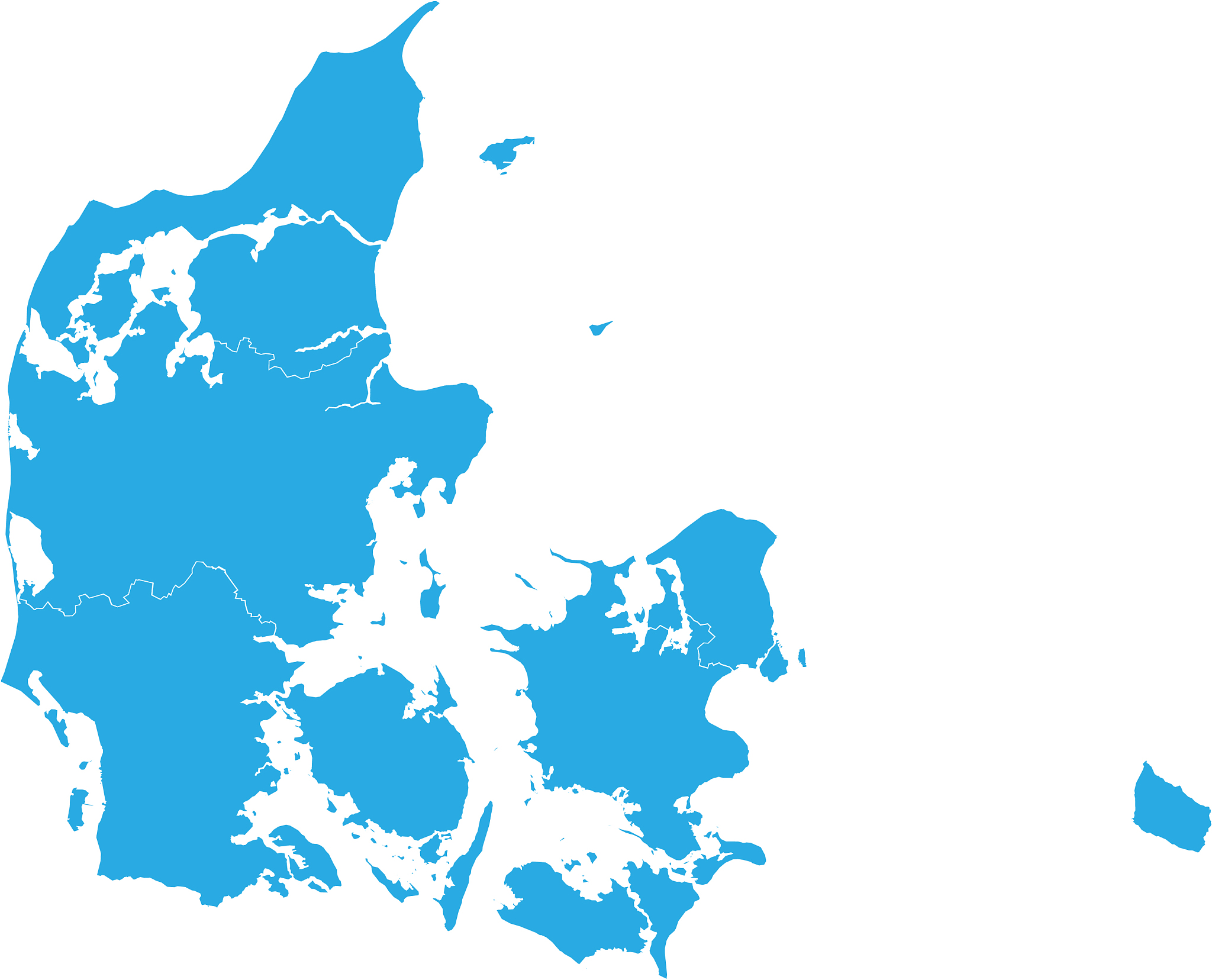 map of denmark high detailed map - denmark