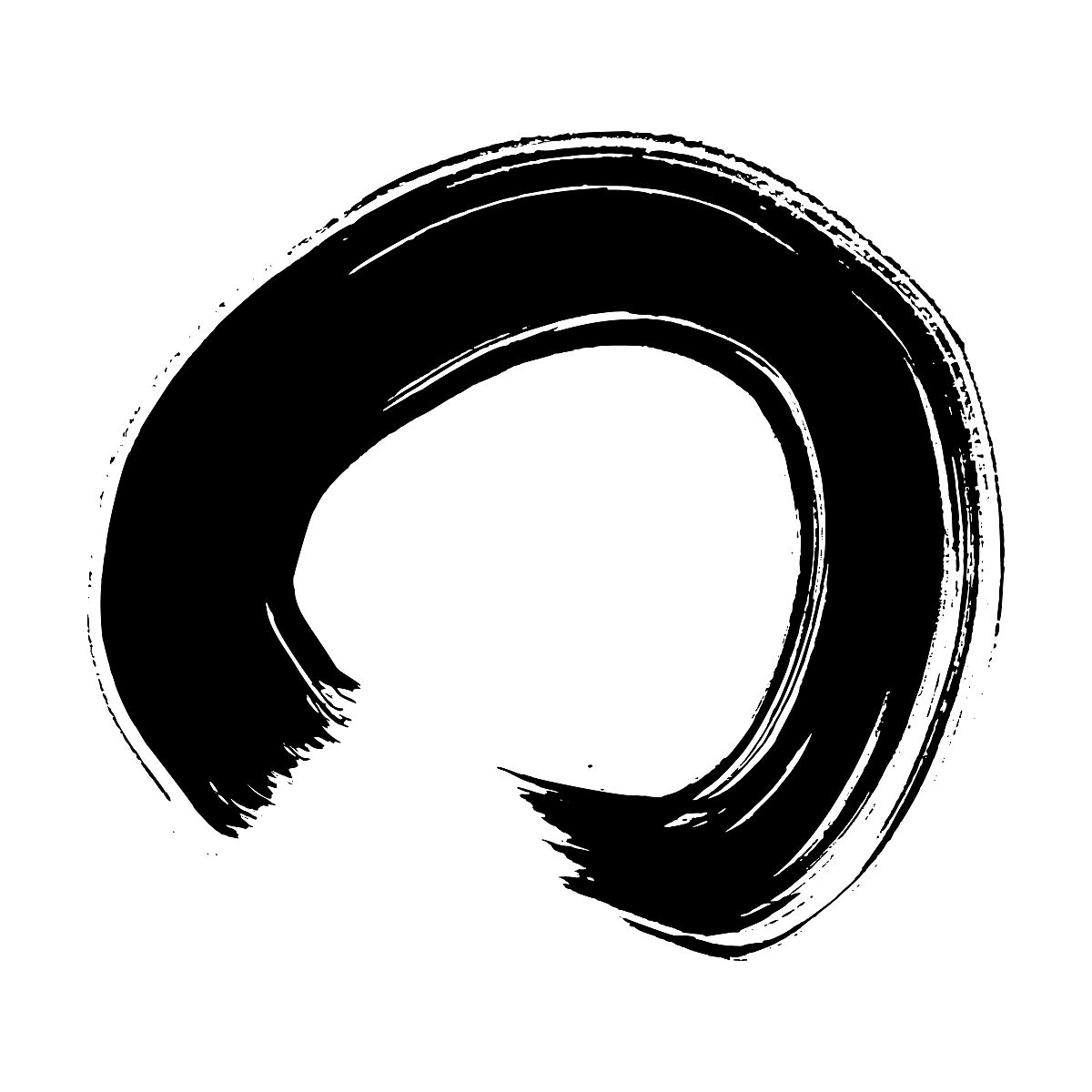 黑色grunge笔触在圆形形式