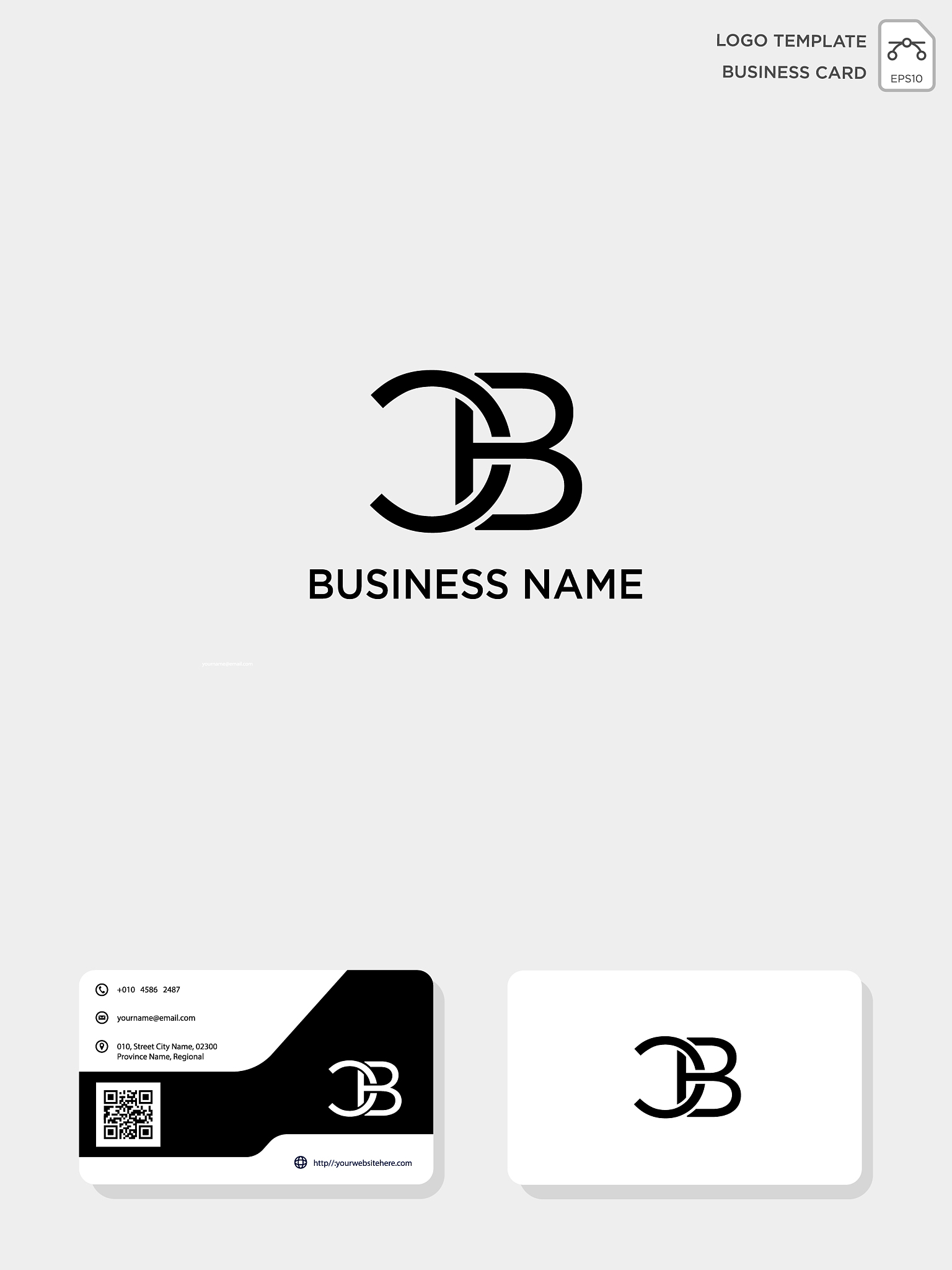 initial cb or bc creative logo template and