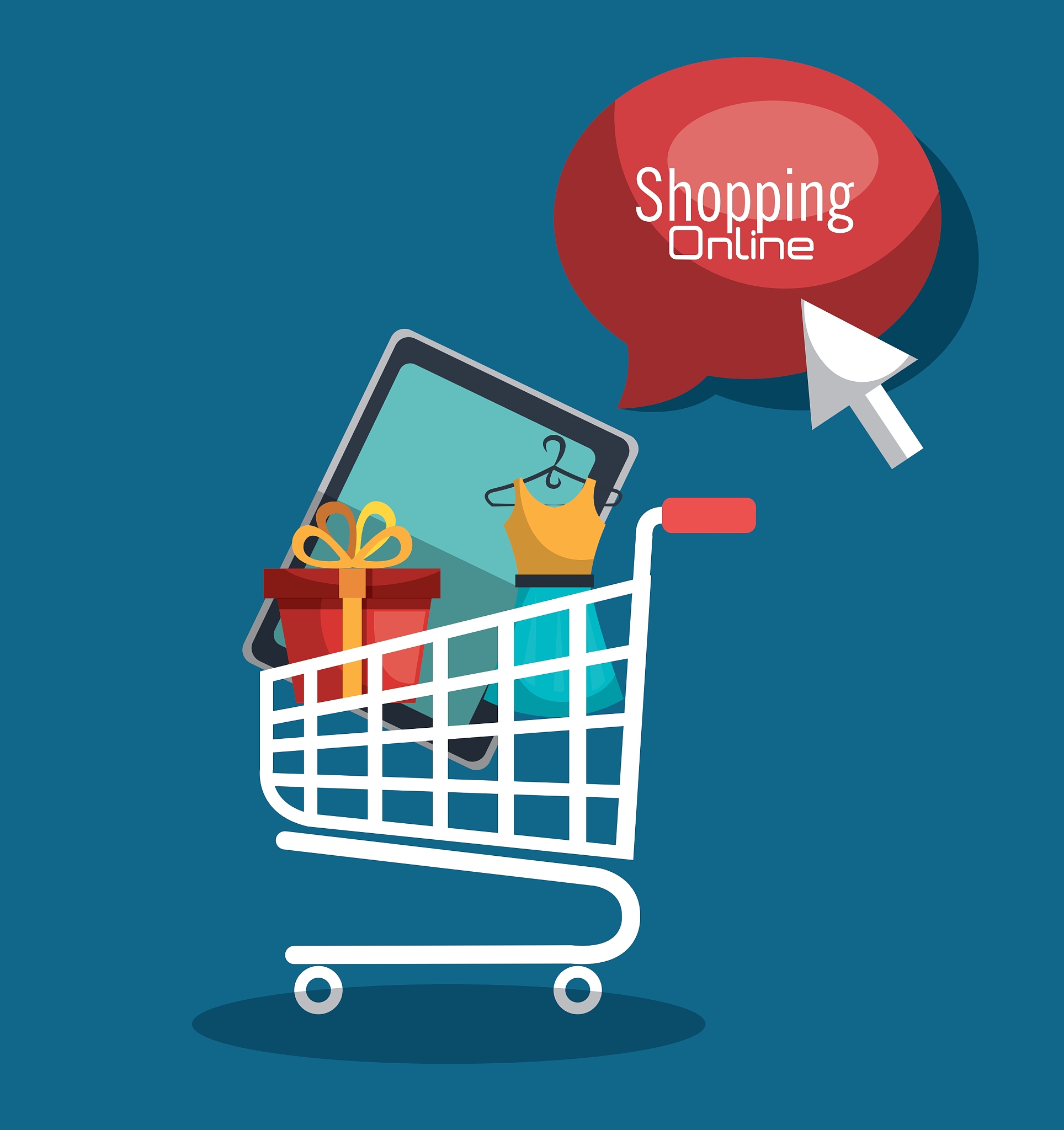 shopping online and digital marketing